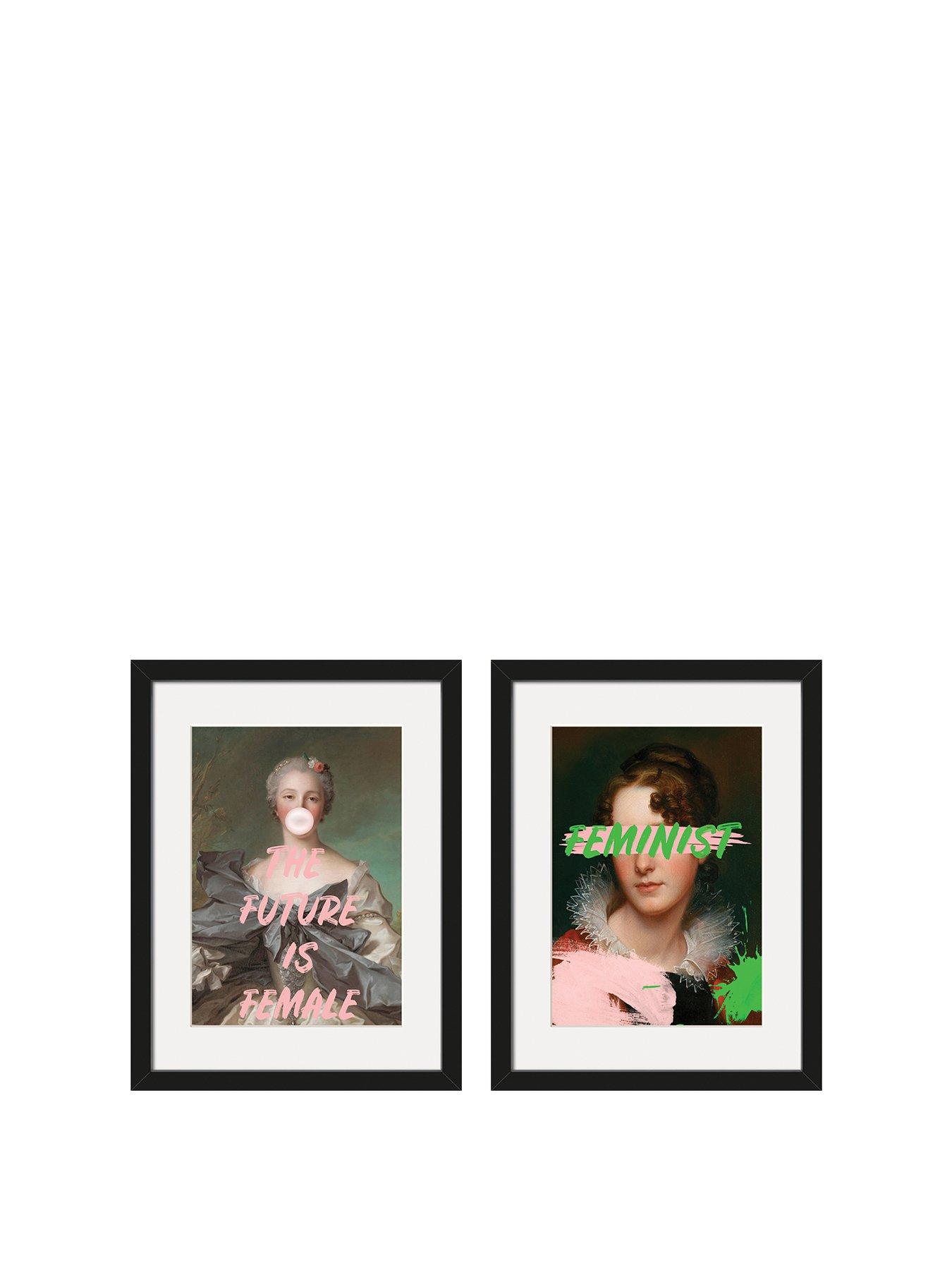 Image 2 of 2 of The Art Group Modern Her' Set Of 2 Framed Art 30x40cms