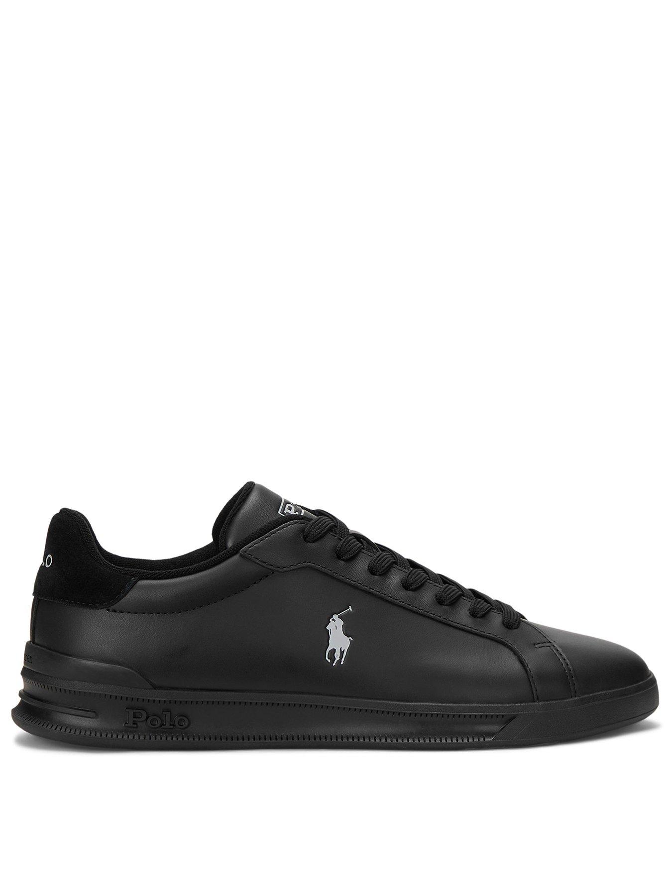 Polo Ralph Lauren Polo Ralph Lauren Heritage Court Leather Trainers - Black
