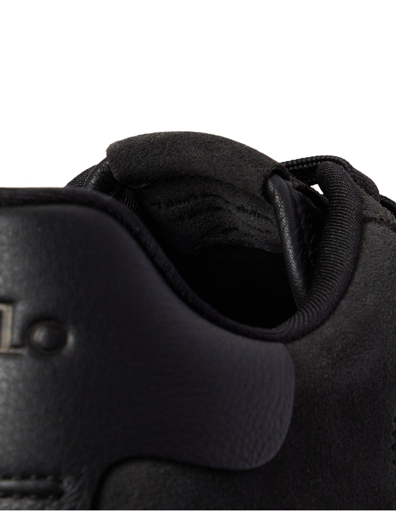 Image 5 of 5 of Polo Ralph Lauren Mens Masters Court Nubuck And Leather Trainers - Black