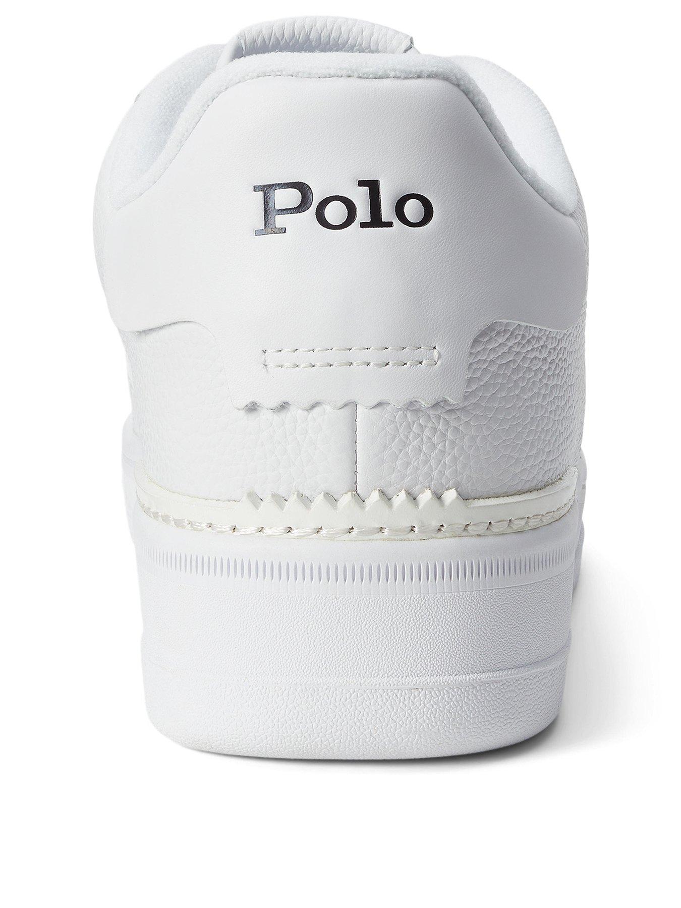 Image 3 of 5 of Polo Ralph Lauren Masters Court Leather Trainer - White