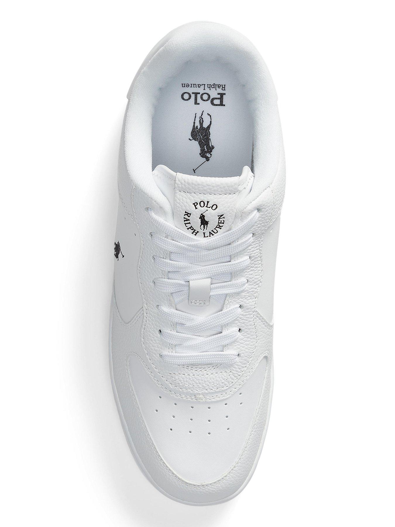 Image 4 of 5 of Polo Ralph Lauren Masters Court Leather Trainer - White