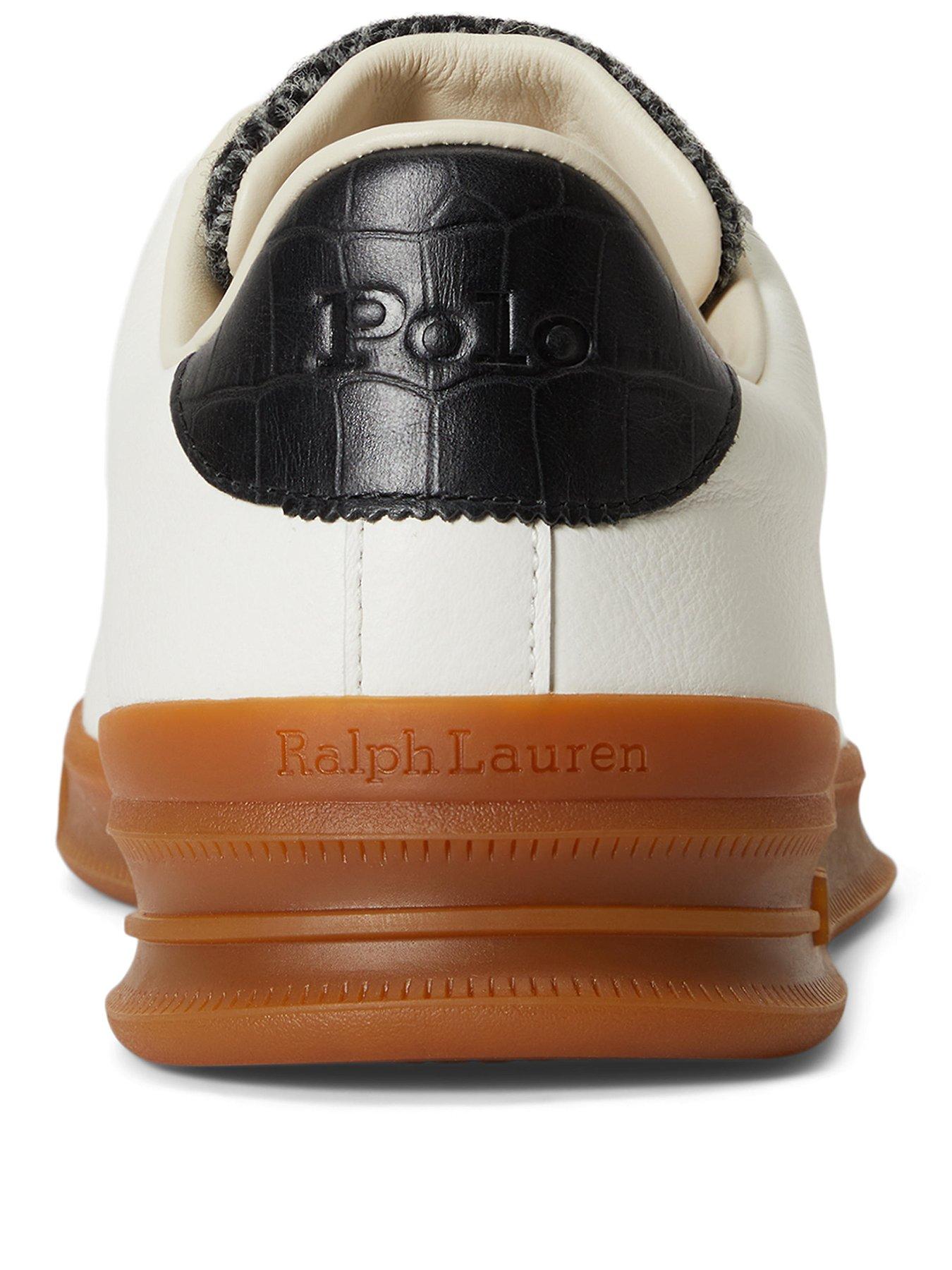 Image 3 of 4 of Polo Ralph Lauren Polo Ralph Lauren Heritage Court Leather Trainers - White