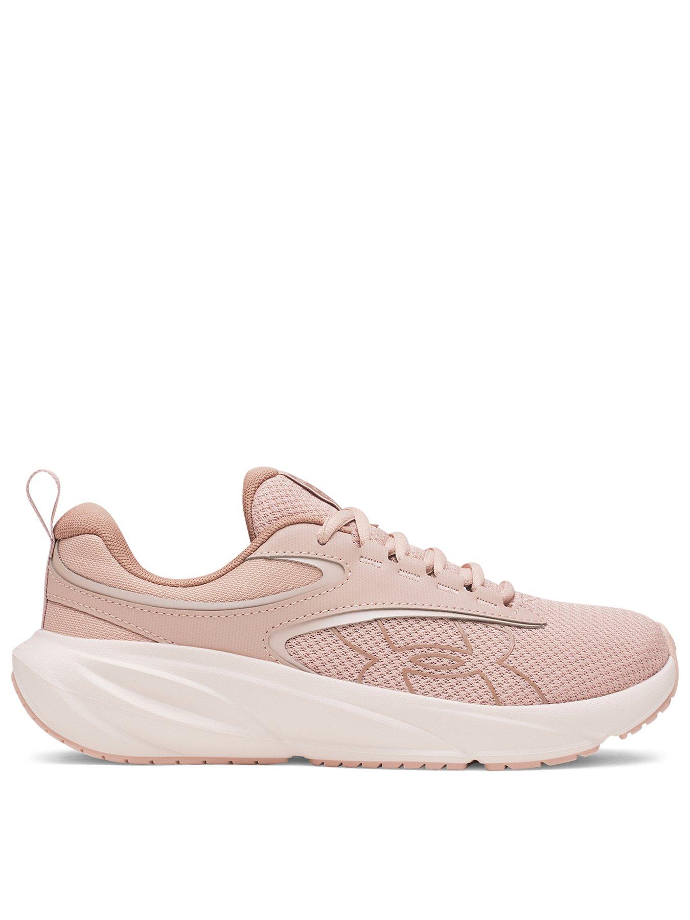Image 1 of 7 of UNDER ARMOUR Womens Lightweight Lace-Up Cushioned Running Trainers - Pink