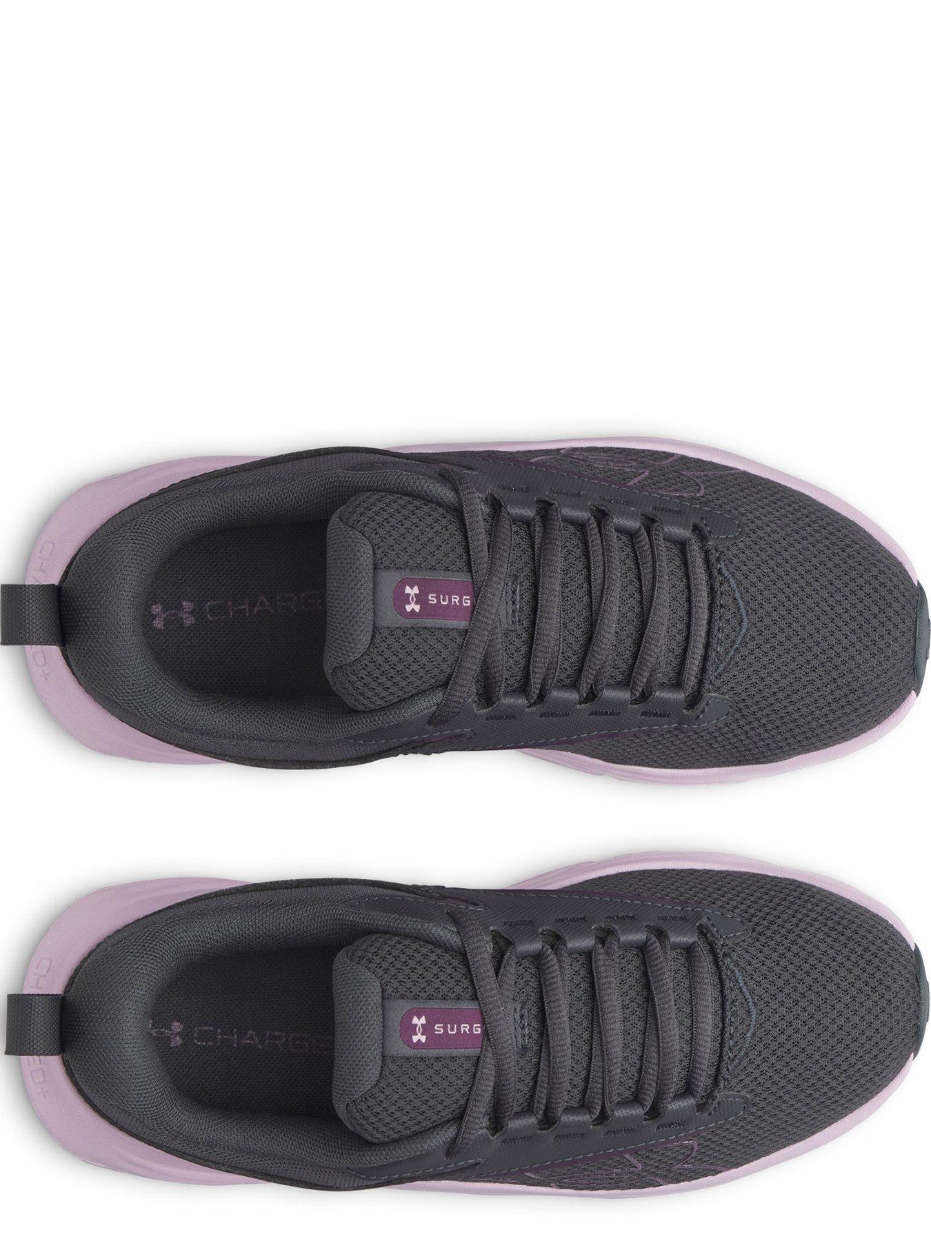 Image 3 of 4 of UNDER ARMOUR Womens Surge Lace-Up Cushioned Running Trainers - Grey