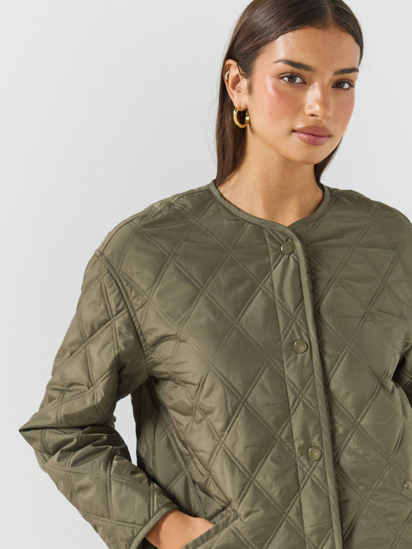 Image 4 of 6 of Guess Jeans Guess Jeans Quilted Hoodie - Green
