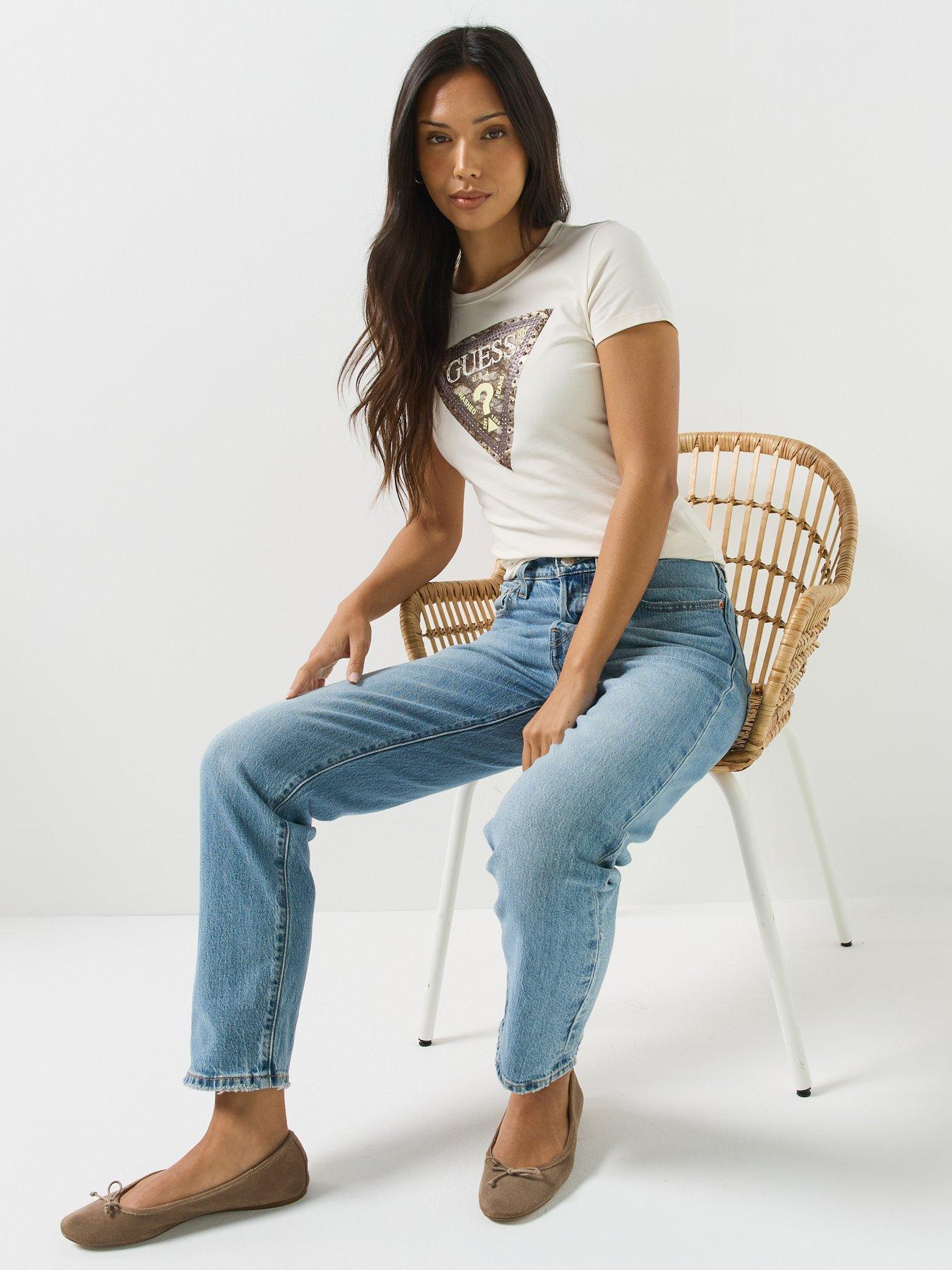 Guess Short Sleeve Snake Triangle T-shirt