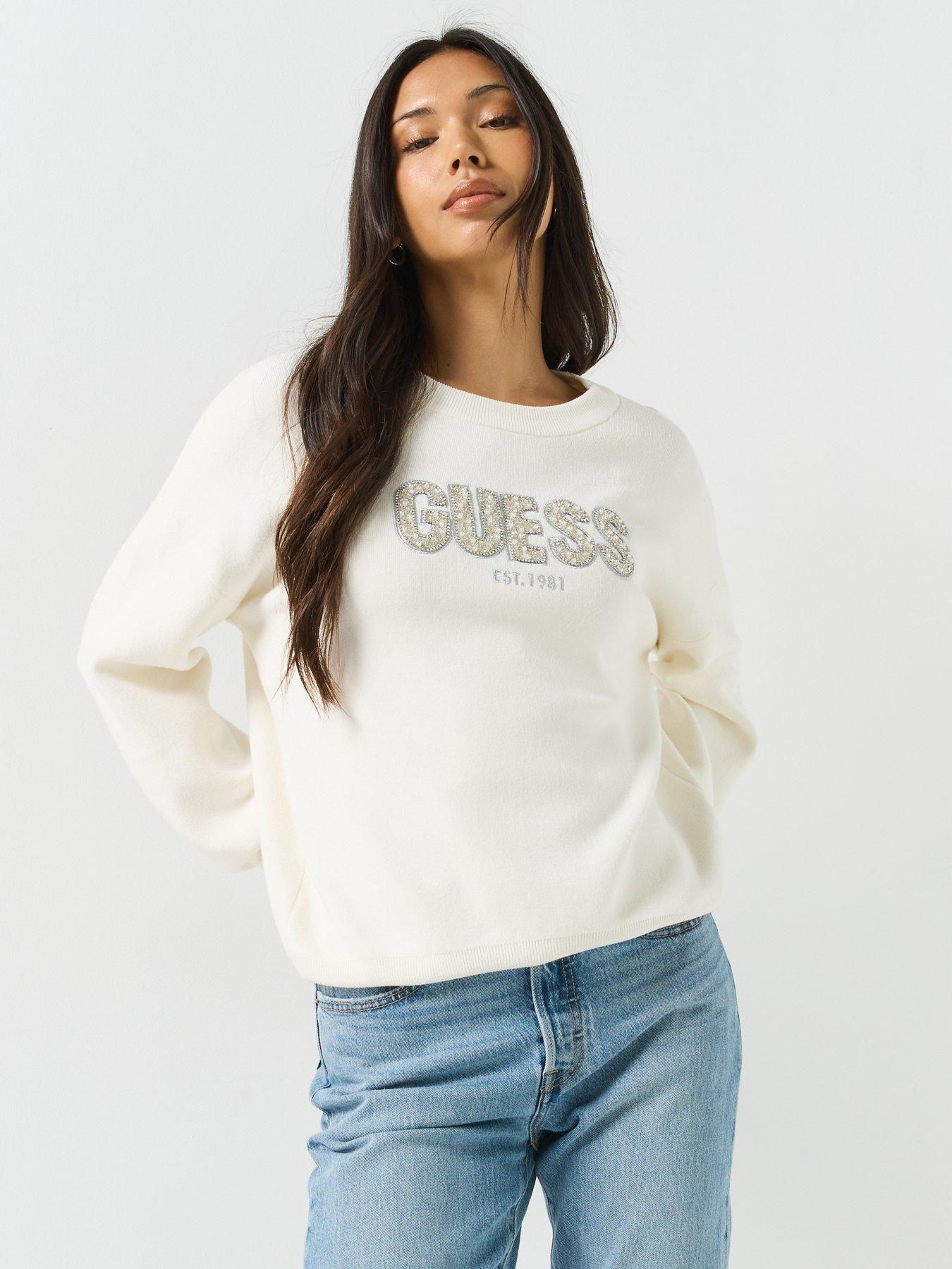 Guess Long Sleeve Madeline Logo Sweater