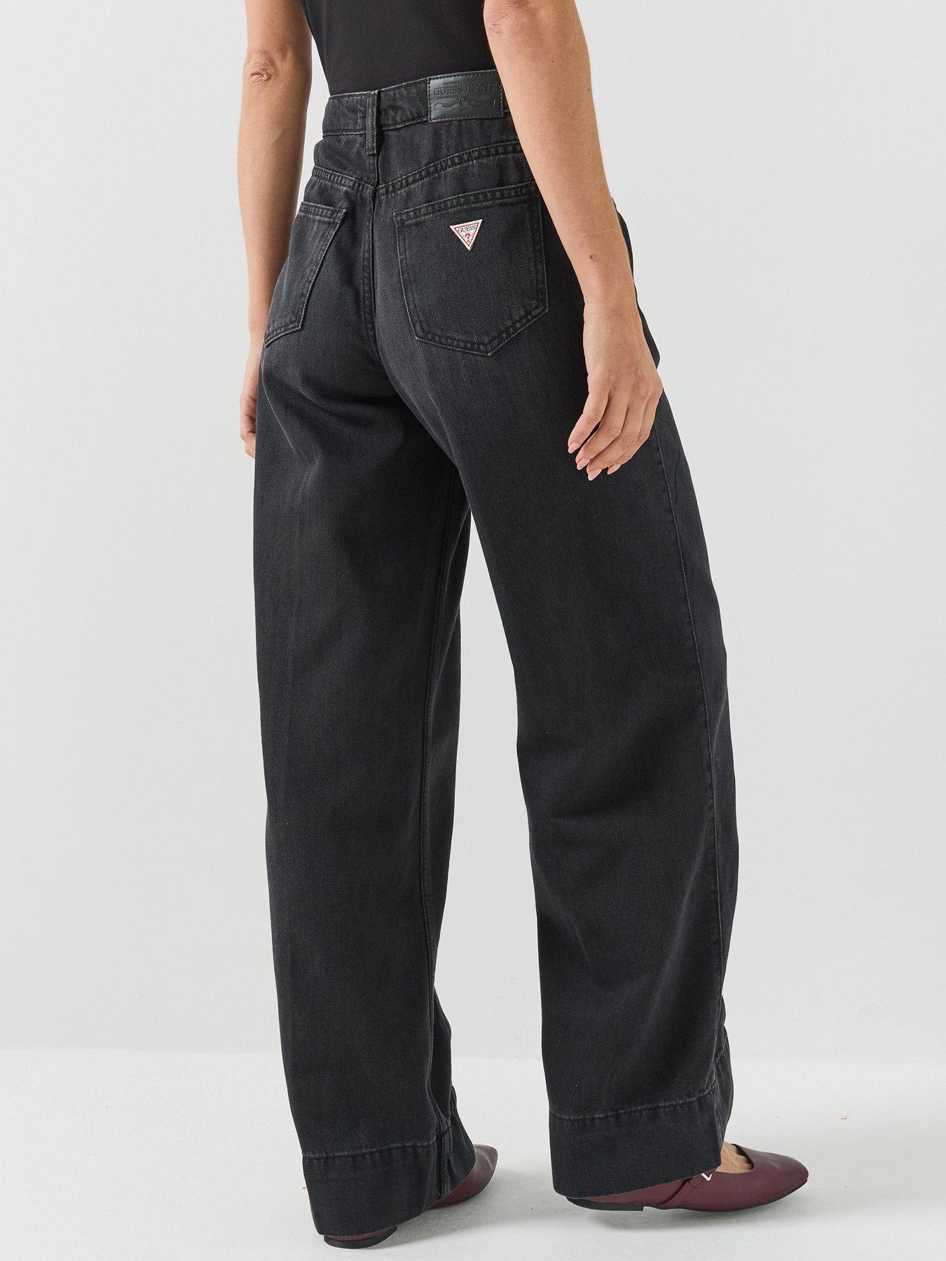 Image 2 of 5 of Guess Jeans G11 Wide Leg Jeans - Black