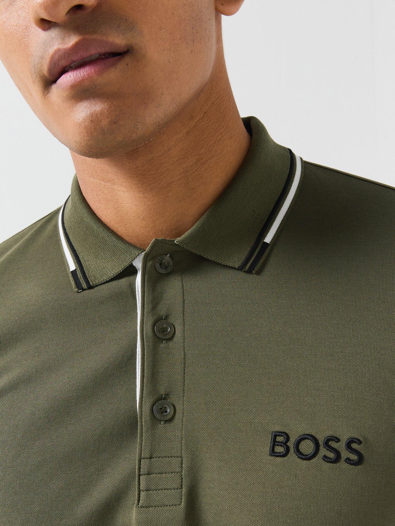 Image 4 of 6 of BOSS Mens Golf Paddy Pro Polo Shirt - Green