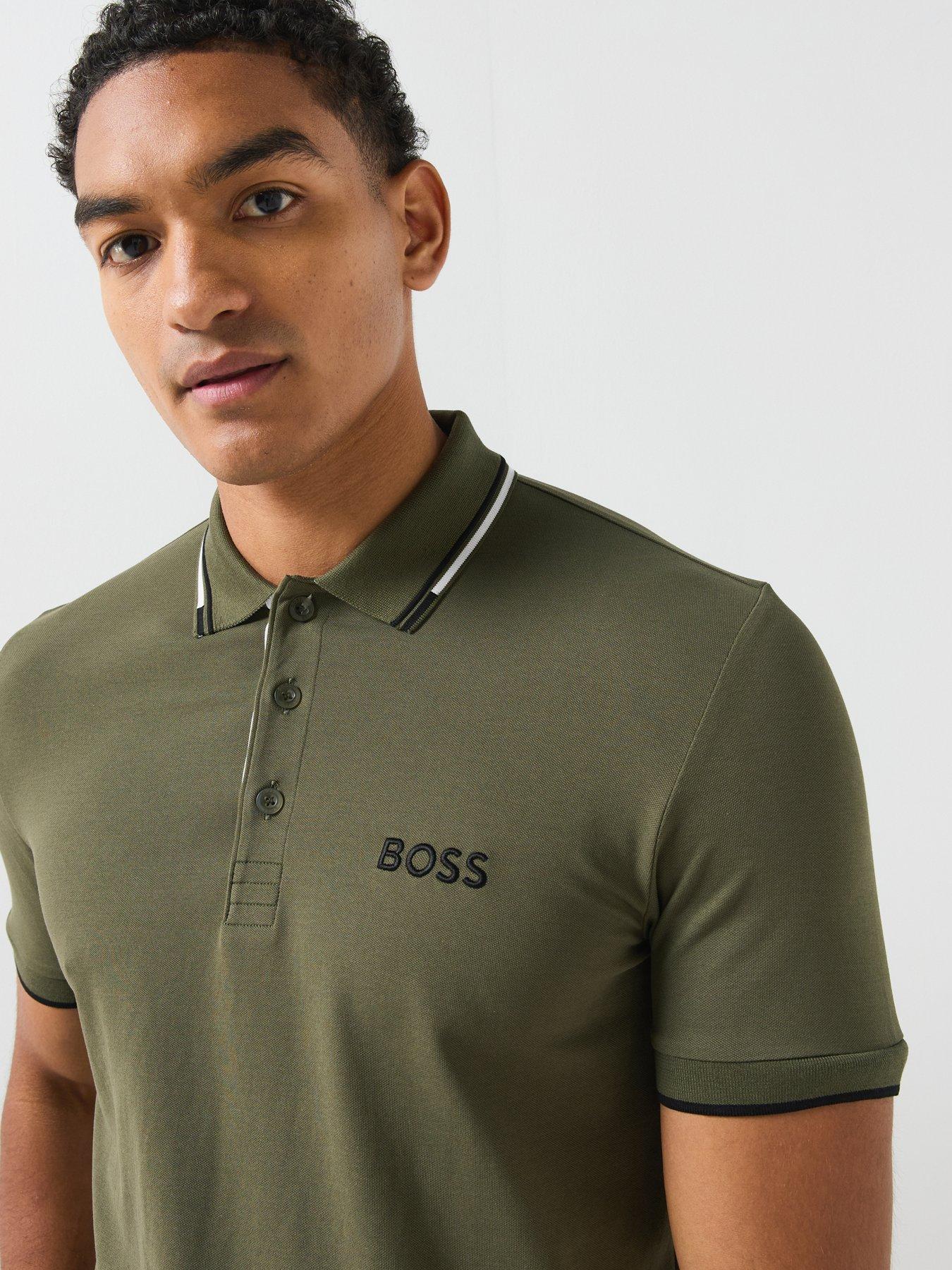 Image 5 of 6 of BOSS Mens Golf Paddy Pro Polo Shirt - Green