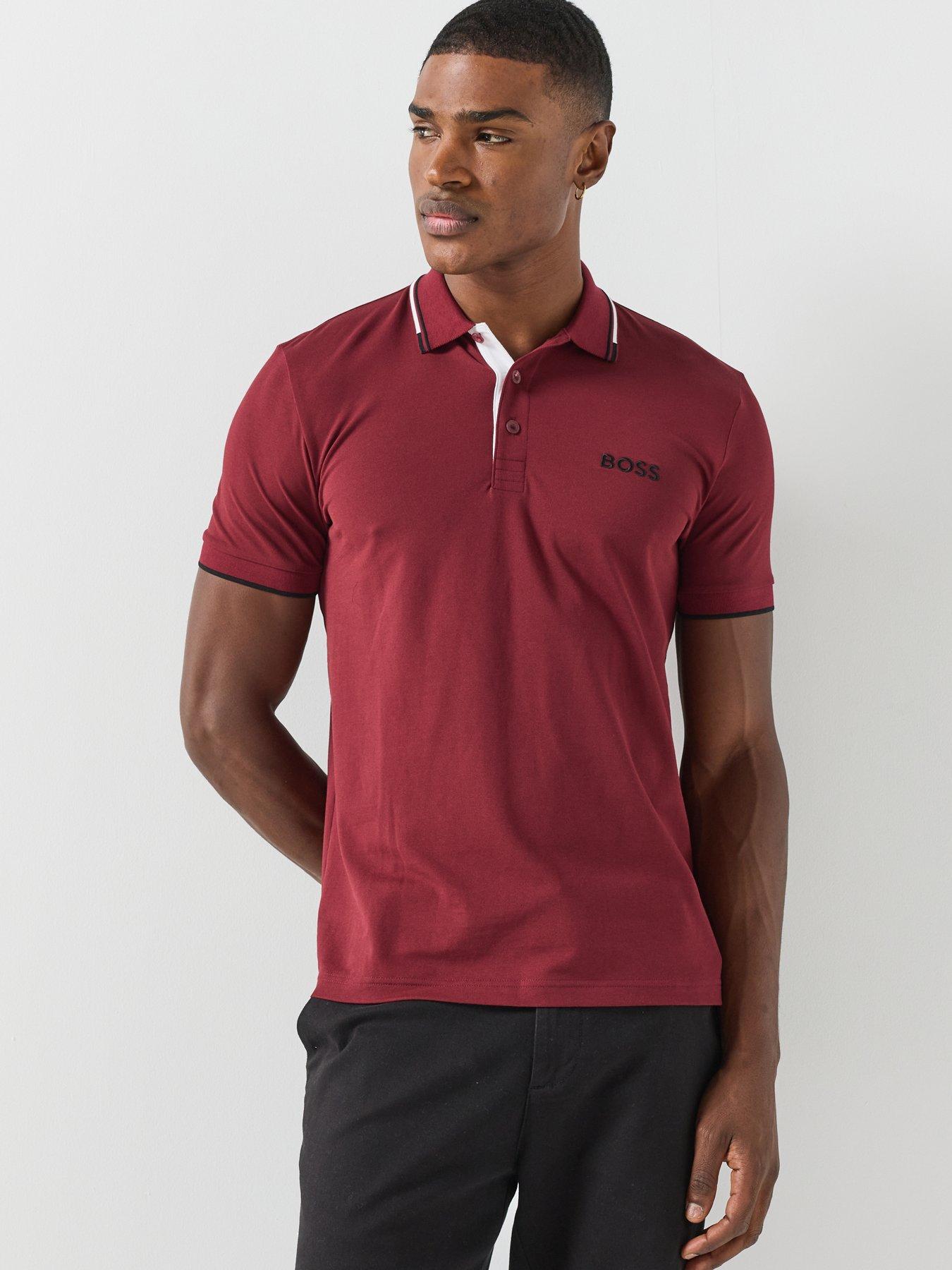 BOSS Mens Golf Paddy Pro Polo Shirt - Pink | Littlewoods