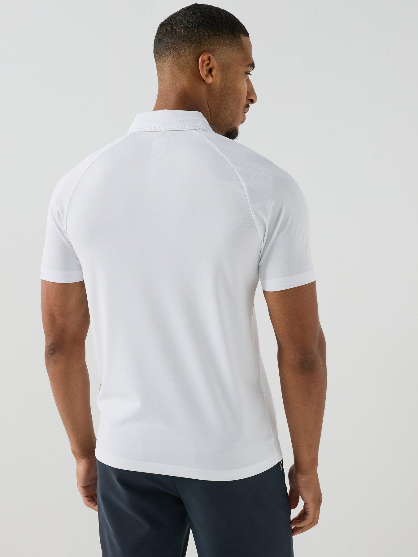 Image 2 of 6 of BOSS Mens Golf Paddy Tech Polo Shirt - White