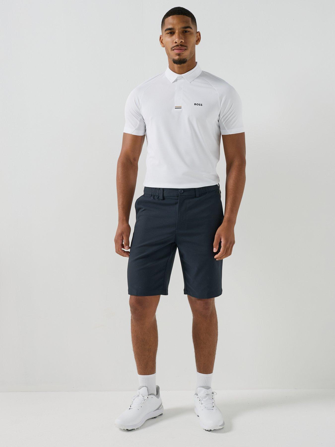 Image 3 of 6 of BOSS Mens Golf Paddy Tech Polo Shirt - White