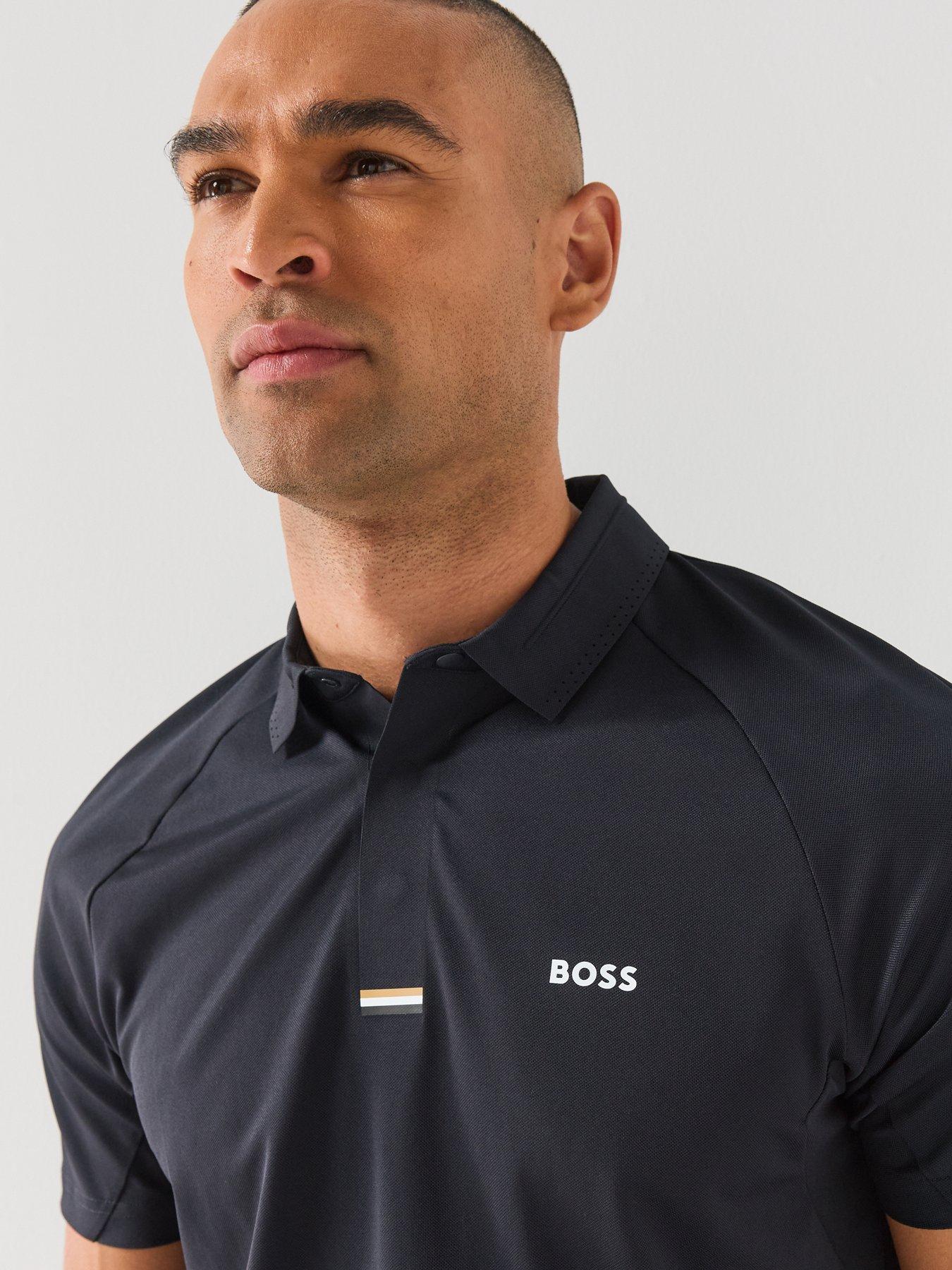Image 4 of 5 of BOSS Mens Golf Paddy Tech Stretch Polo Shirt - Blue