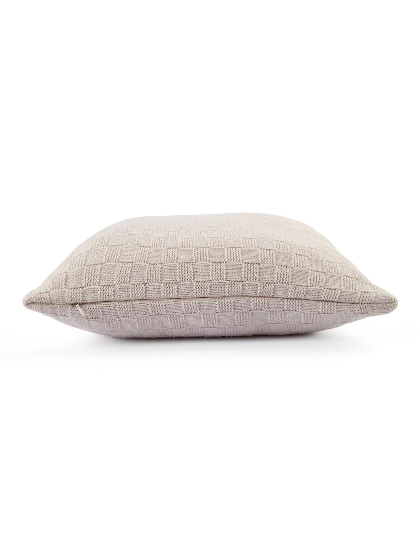 Image 3 of 7 of The Very Collection Knitted Checkerboard Cushion