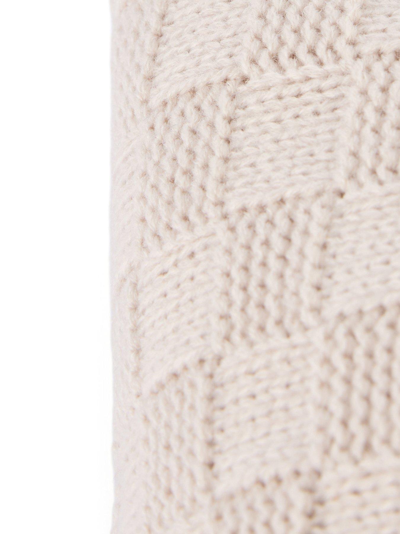 Image 4 of 7 of The Very Collection Knitted Checkerboard Cushion