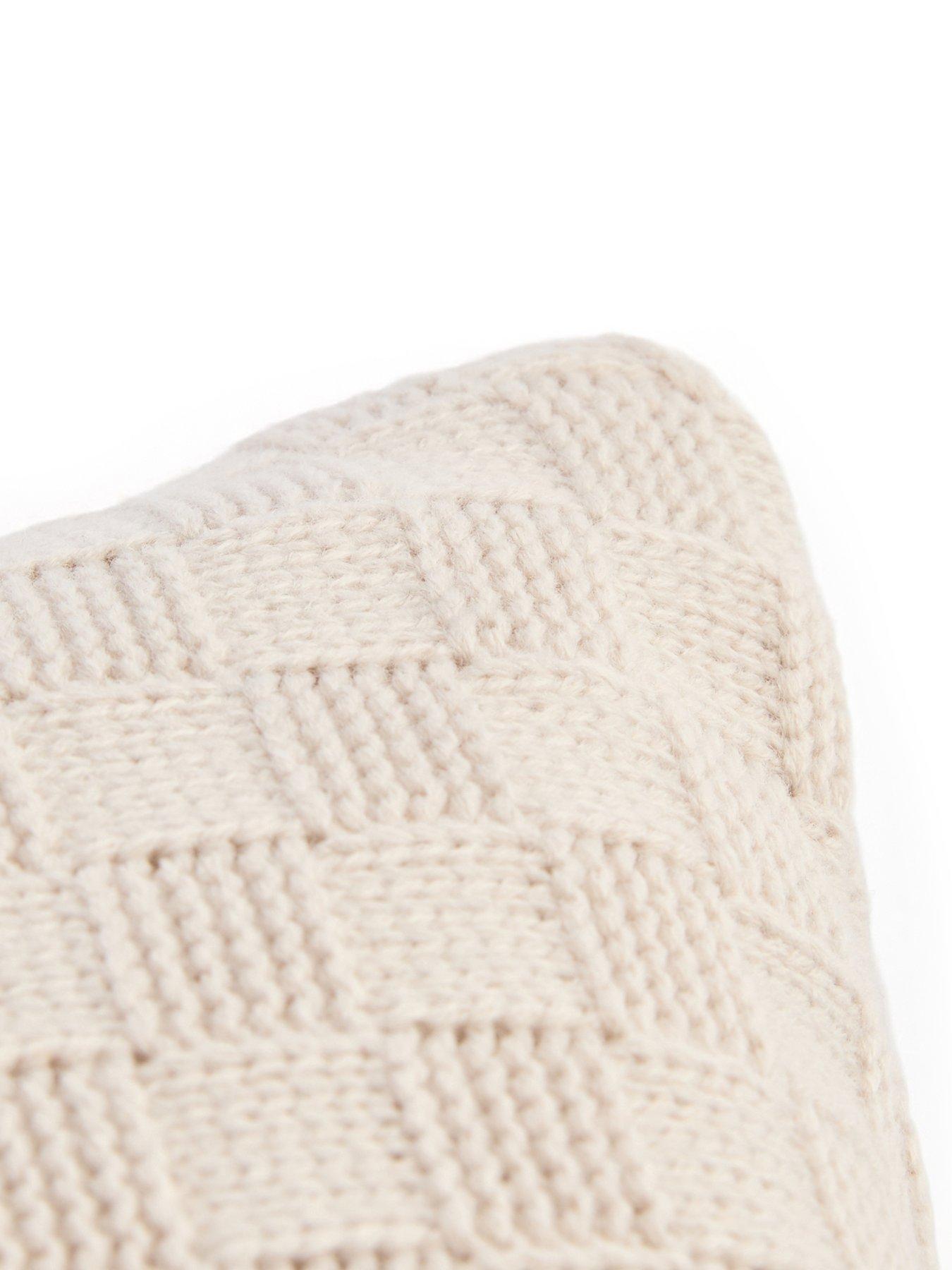 Image 5 of 7 of The Very Collection Knitted Checkerboard Cushion