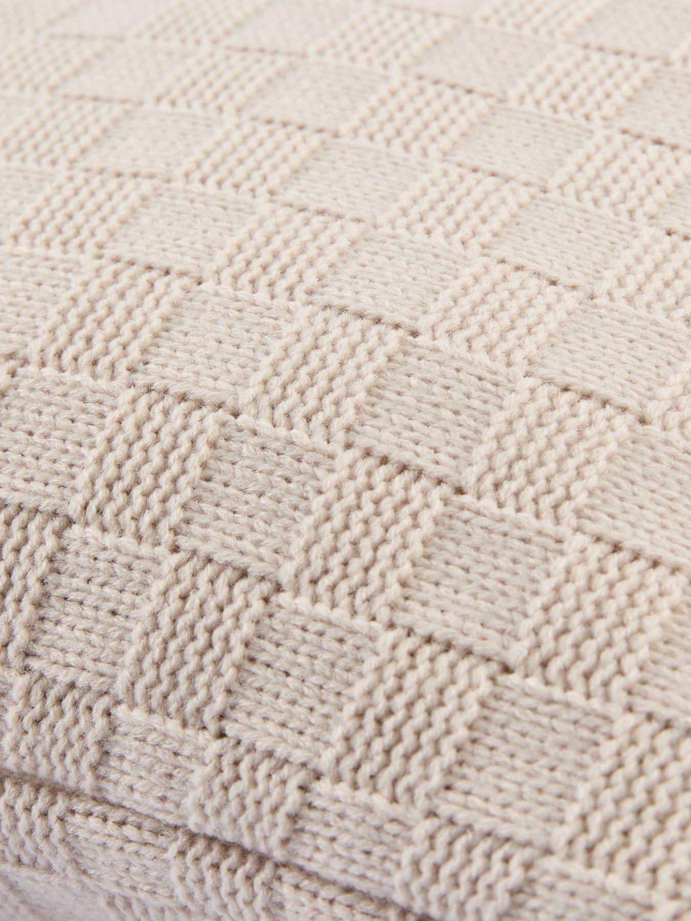 Image 6 of 7 of The Very Collection Knitted Checkerboard Cushion