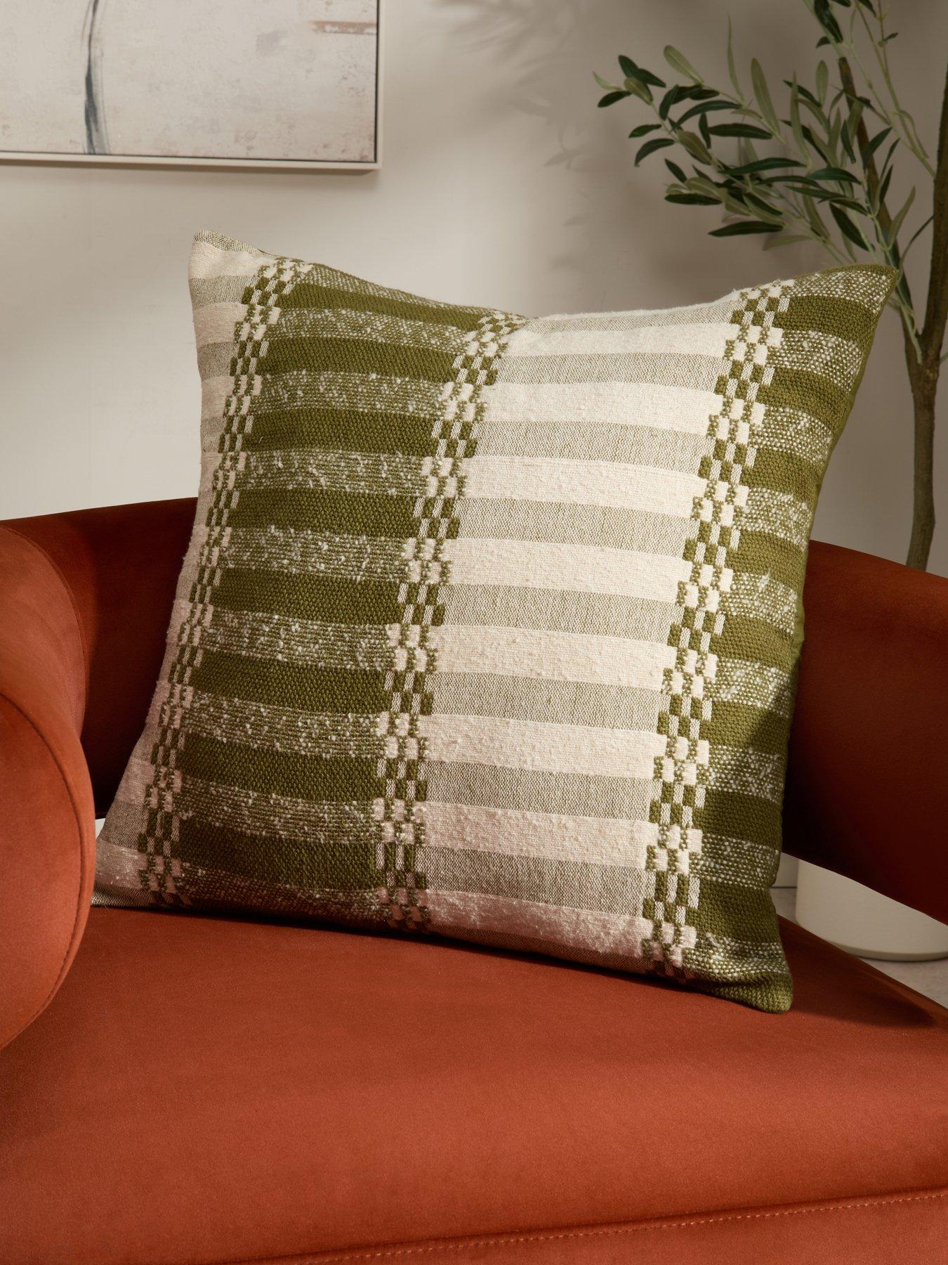 The Very Collection Woven Cabin Stripe Cushion