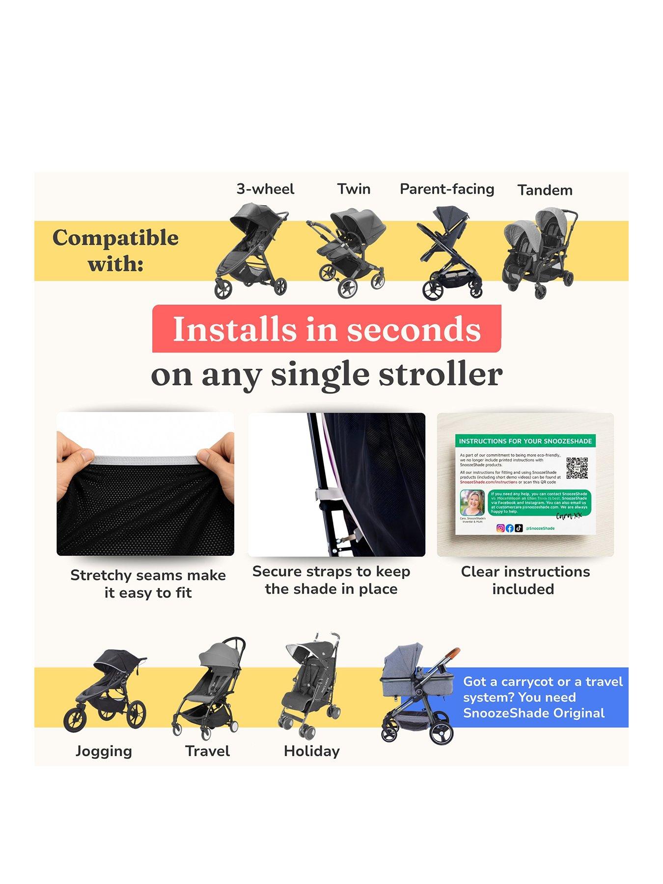 Image 2 of 8 of SnoozeShade Plus Extra stroller sunshade