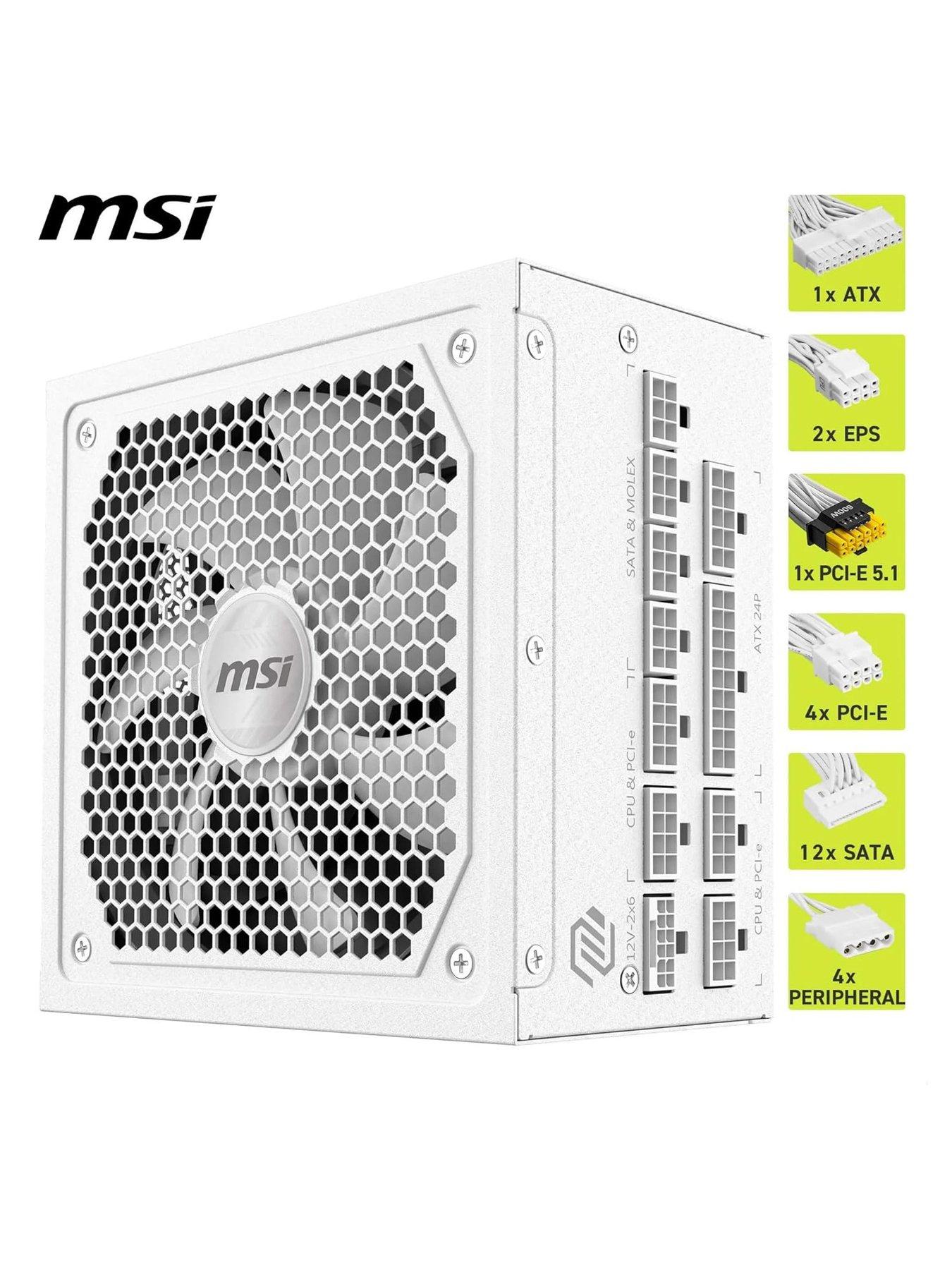 Image 4 of 4 of MSI 1000W ATX Fully Modular Power Supply - MAG A1000GL PCIE5 - White