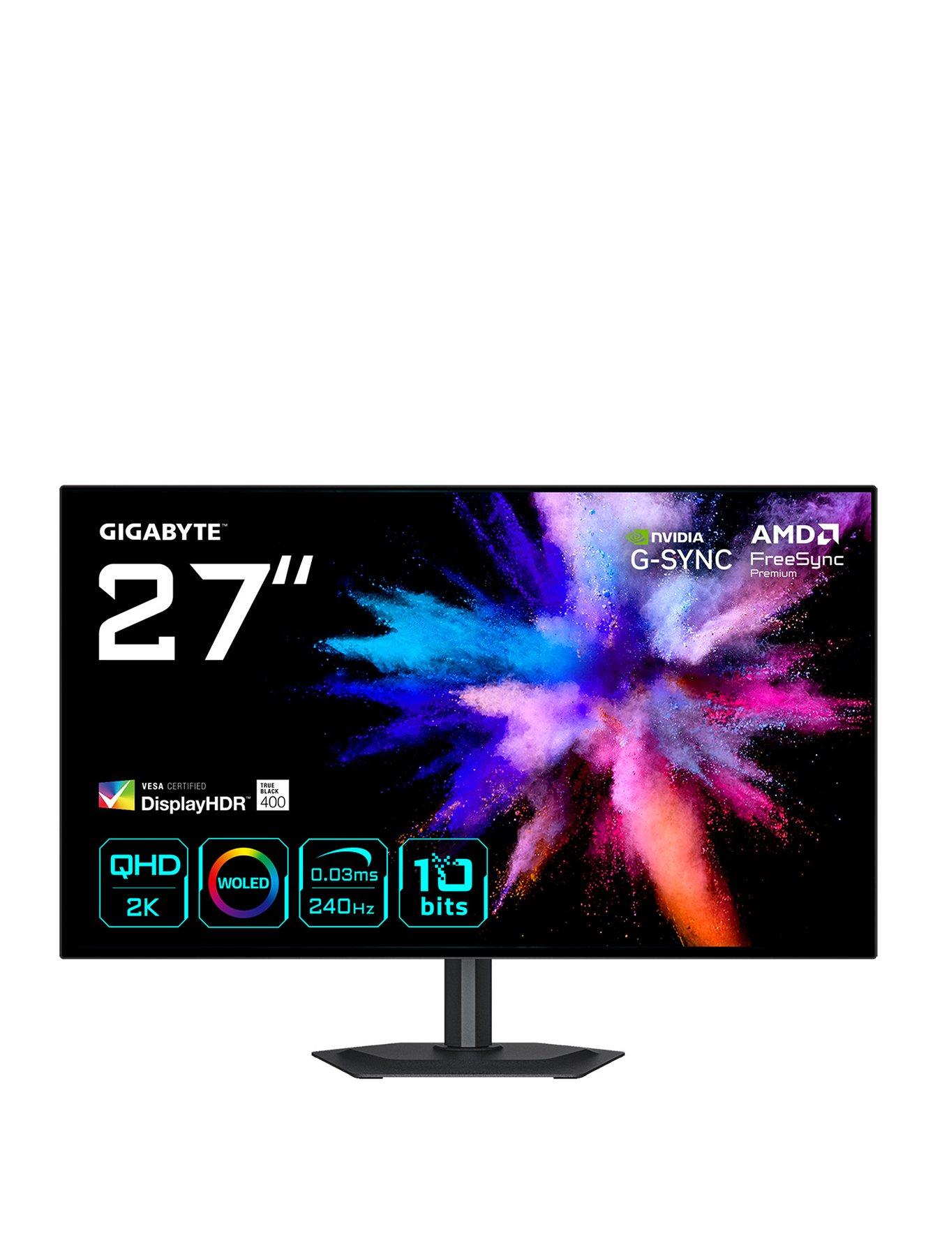 GIGABYTE GO27Q24G OLED 2K QHD Gaming Monitor - 240Hz, 0.03ms, FreeSync Premium, VESA DisplayHDR True Black 400, Type C