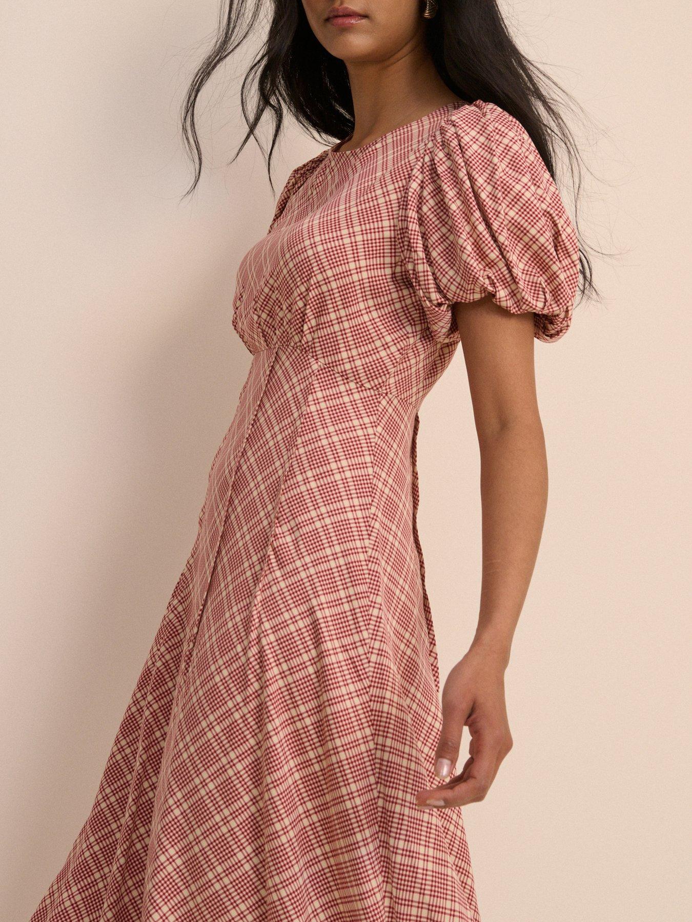 Image 3 of 5 of Nobodys Child Quinn Midi Dress - Red