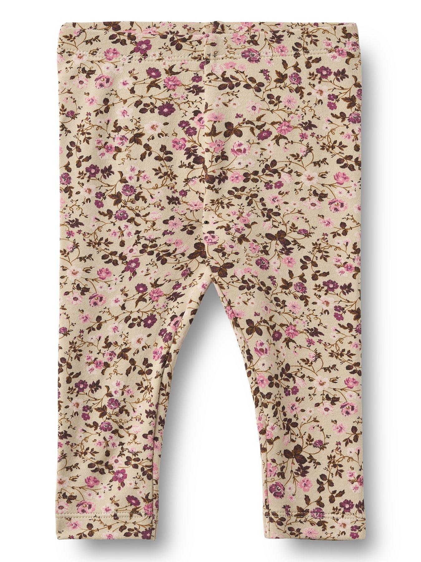 Wheat Baby Girls Floral Jules Leggings - Cream