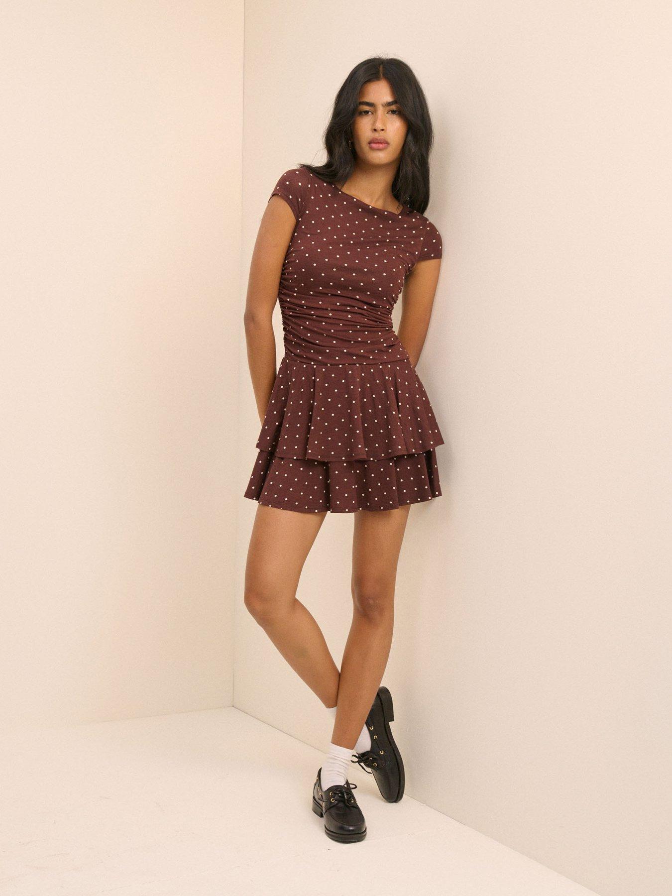 Nobodys Child Yuki Mini Dress - Brown