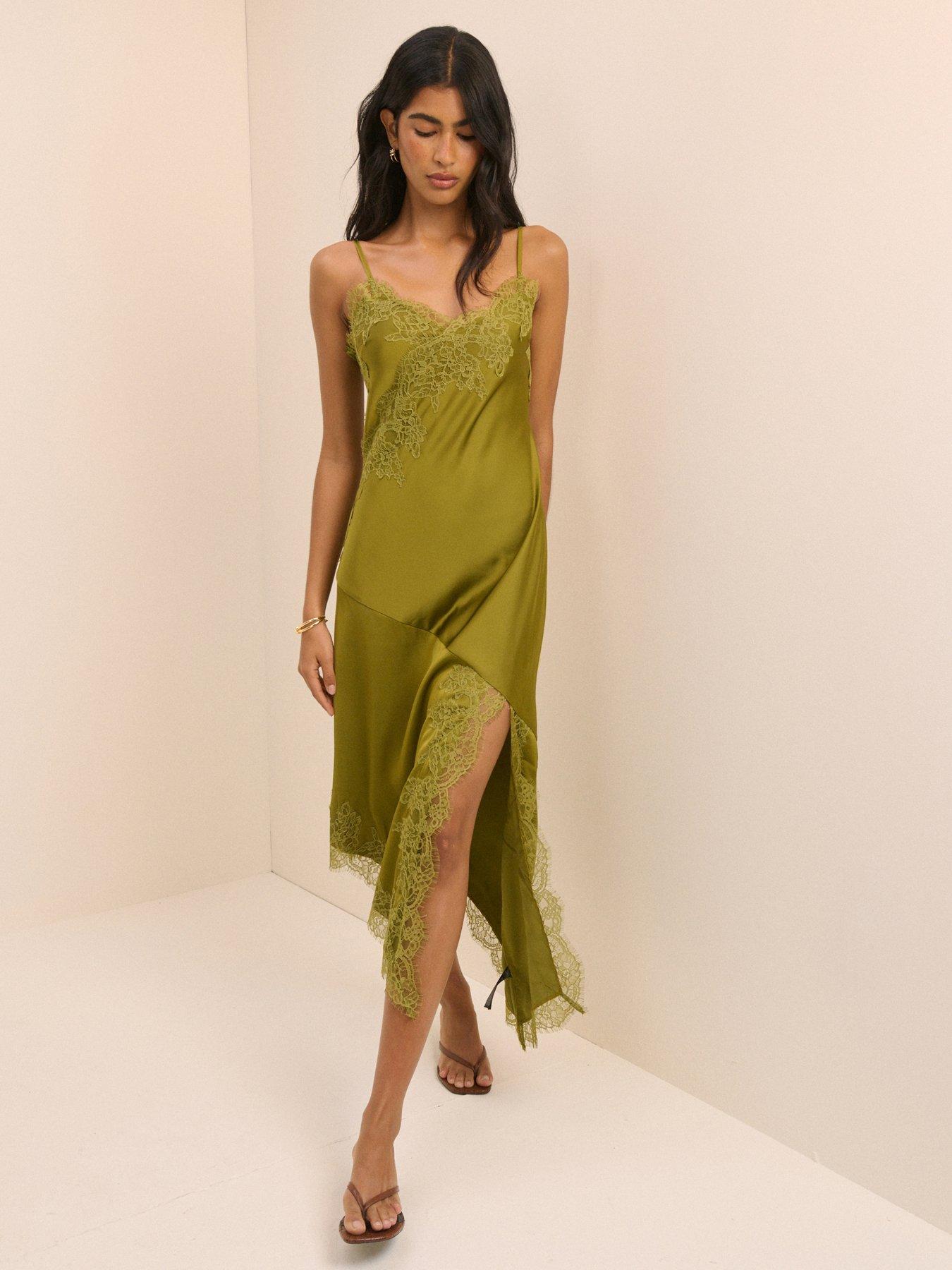 Nobodys Child Zaria Lace Midaxi Dress - Green