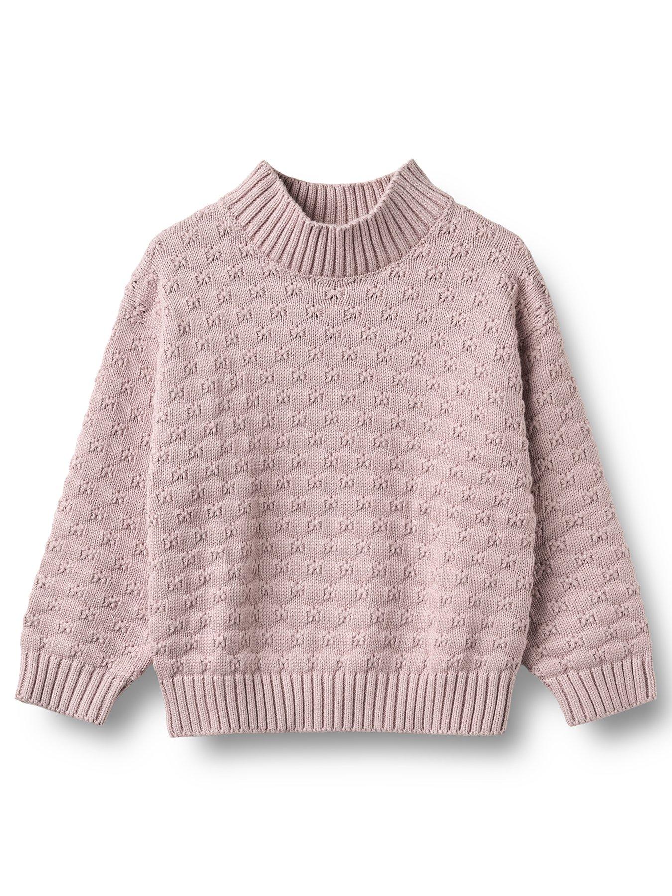 Image 1 of 3 of Wheat Girls Abby Textured Knitted Jumper - Light Purple