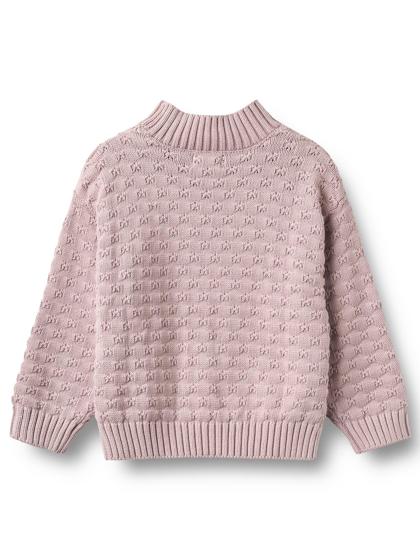 Image 2 of 3 of Wheat Girls Abby Textured Knitted Jumper - Light Purple