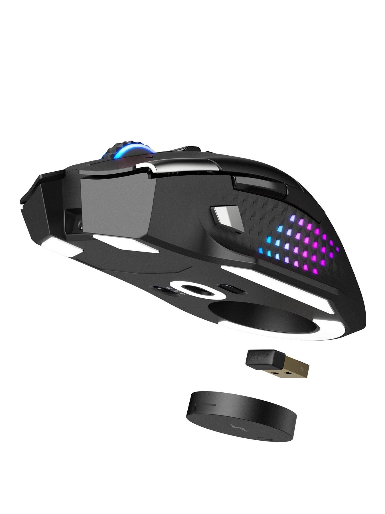 MSI Versa Pro + Dock 26000 DPI Wireless RGB Optical Gaming Mouse - Black