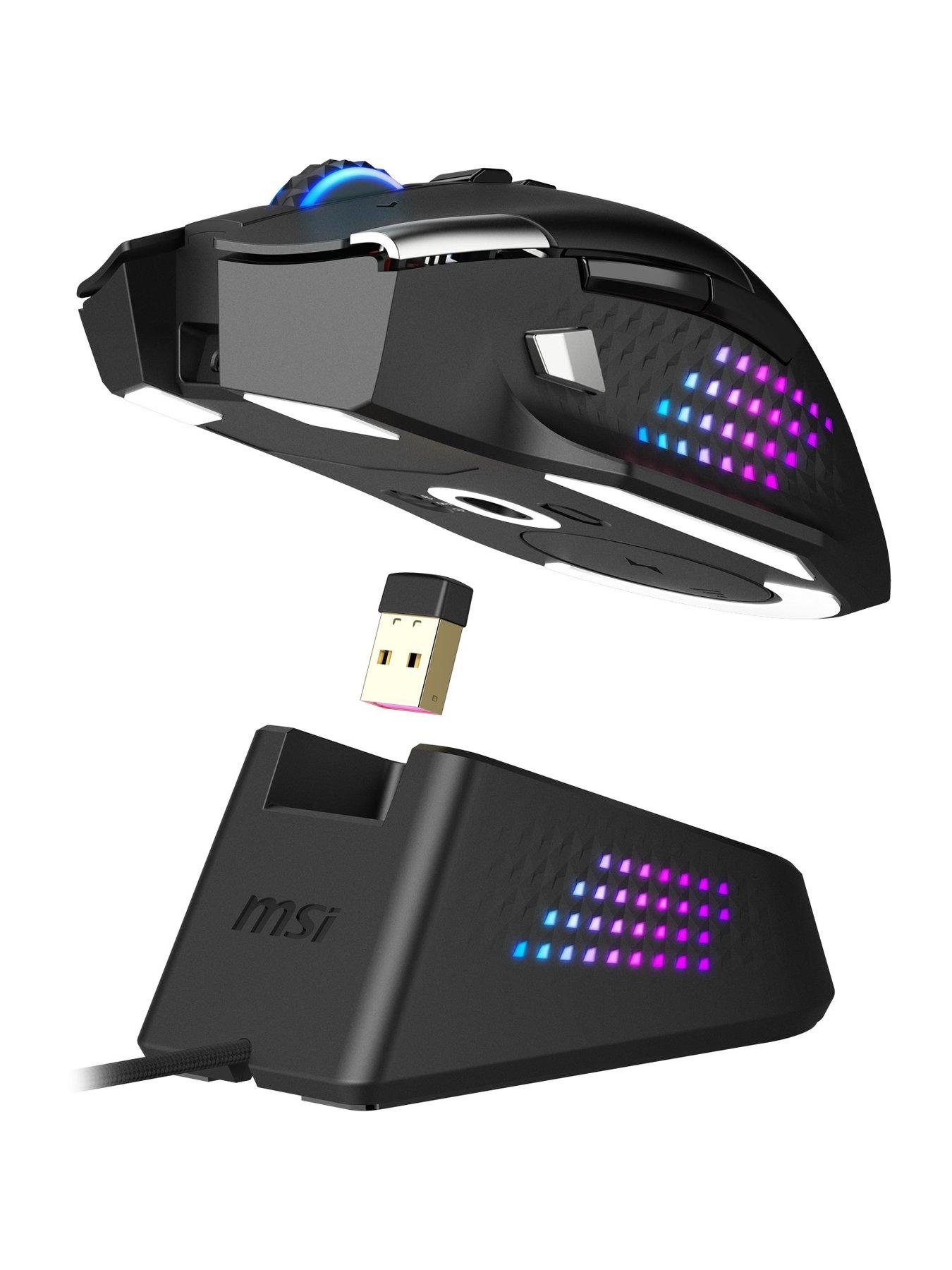 Image 2 of 7 of MSI Versa Pro + Dock 26000 DPI Wireless RGB Optical Gaming Mouse - Black