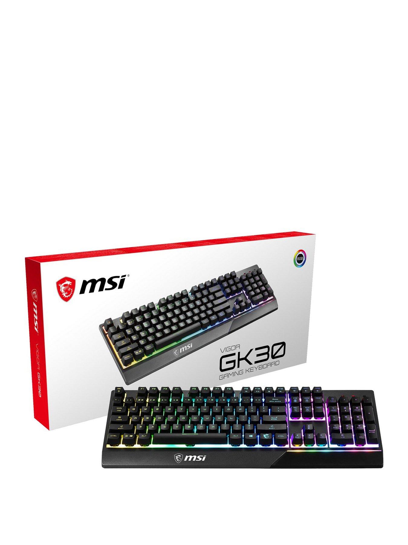 Image 1 of 7 of MSI VIGOR GK30 RGB Gaming Keyboard - Black