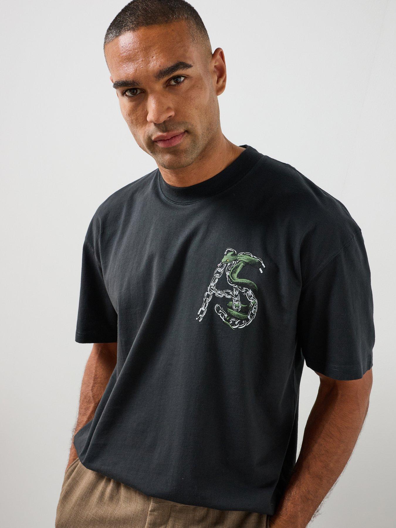 AllSaints Linx Graphic T-Shirt - Black