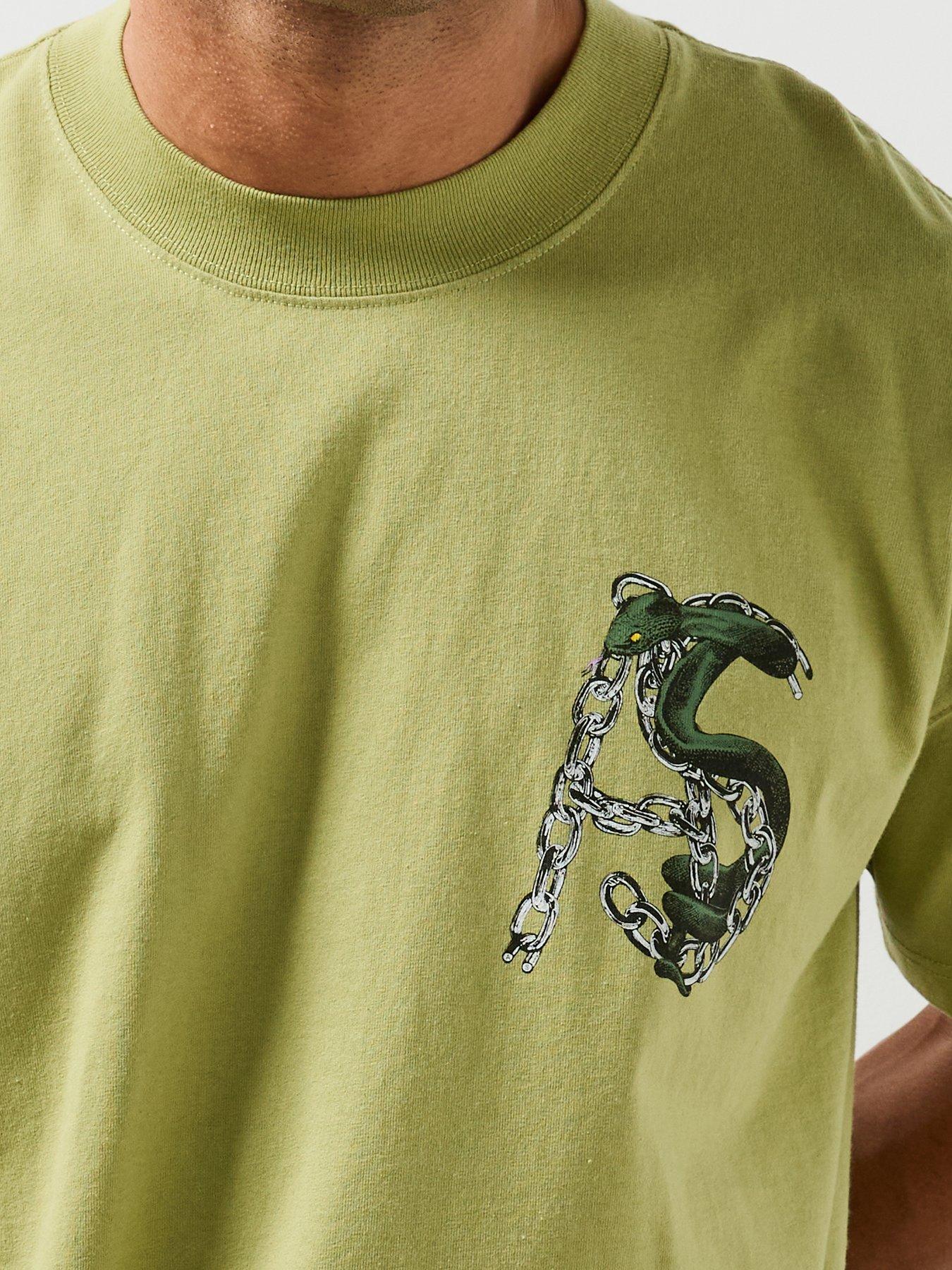 Image 4 of 6 of AllSaints Linx Graphic T-Shirt - Green