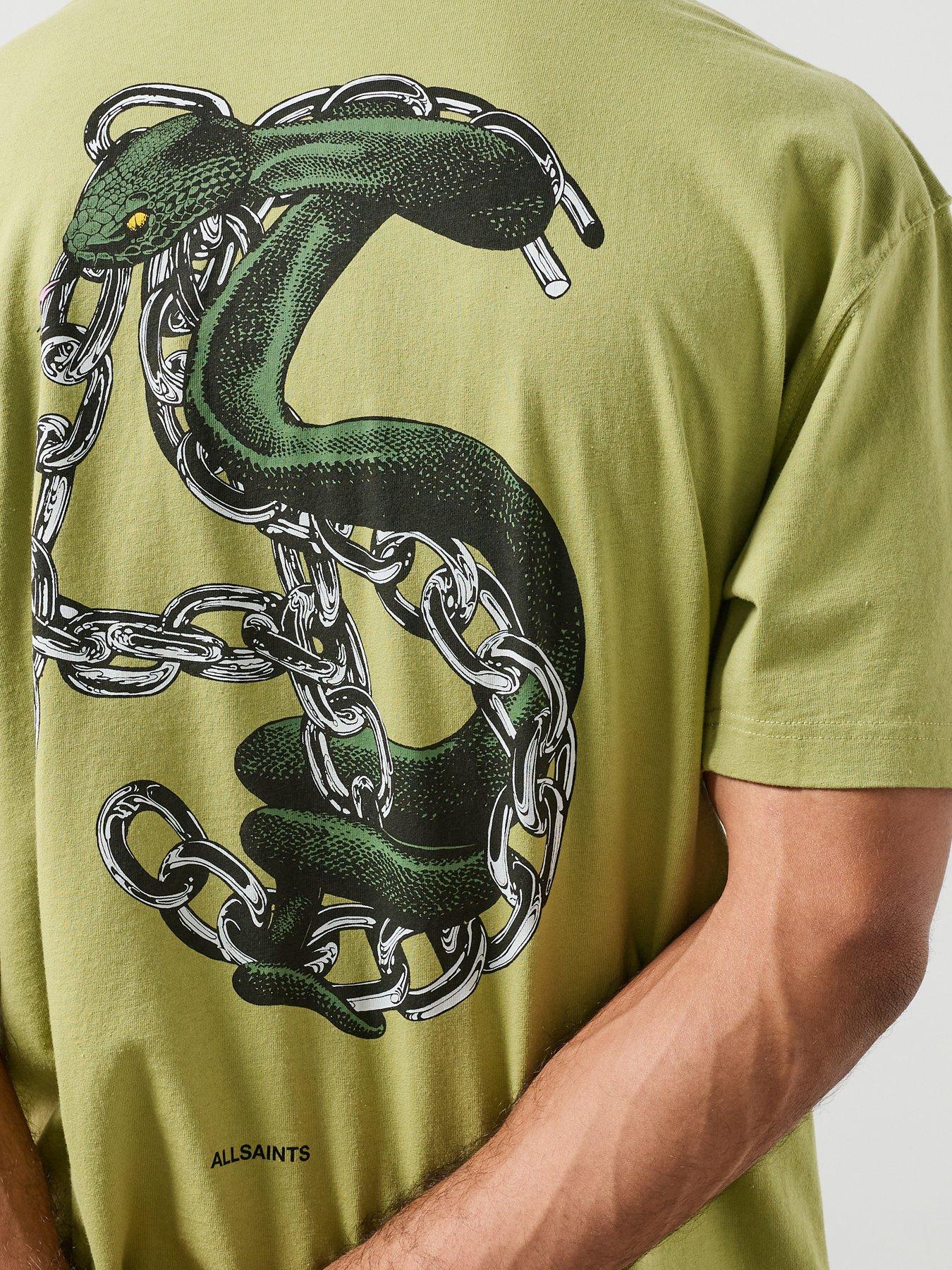 Image 5 of 6 of AllSaints Linx Graphic T-Shirt - Green