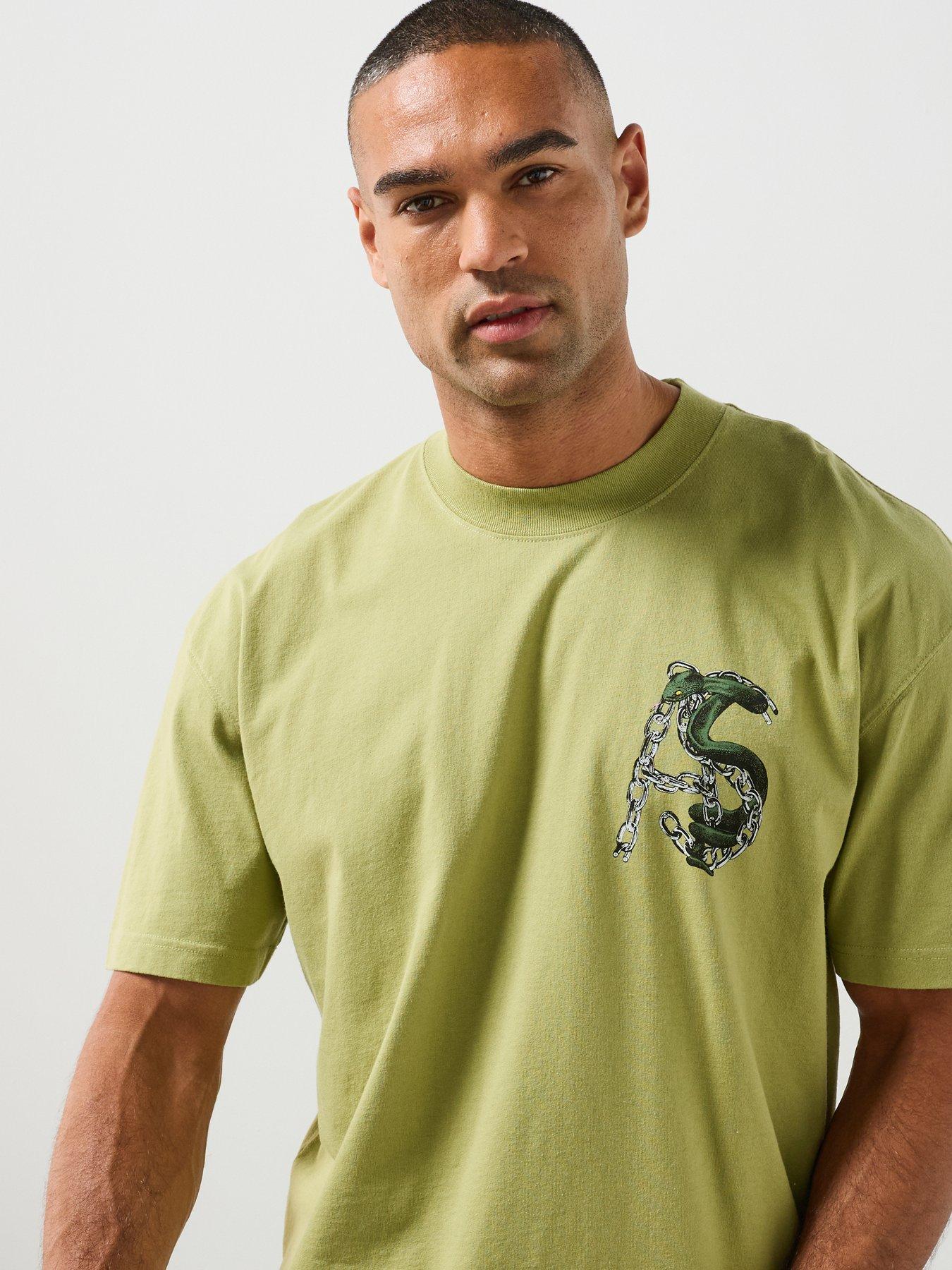 Image 6 of 6 of AllSaints Linx Graphic T-Shirt - Green