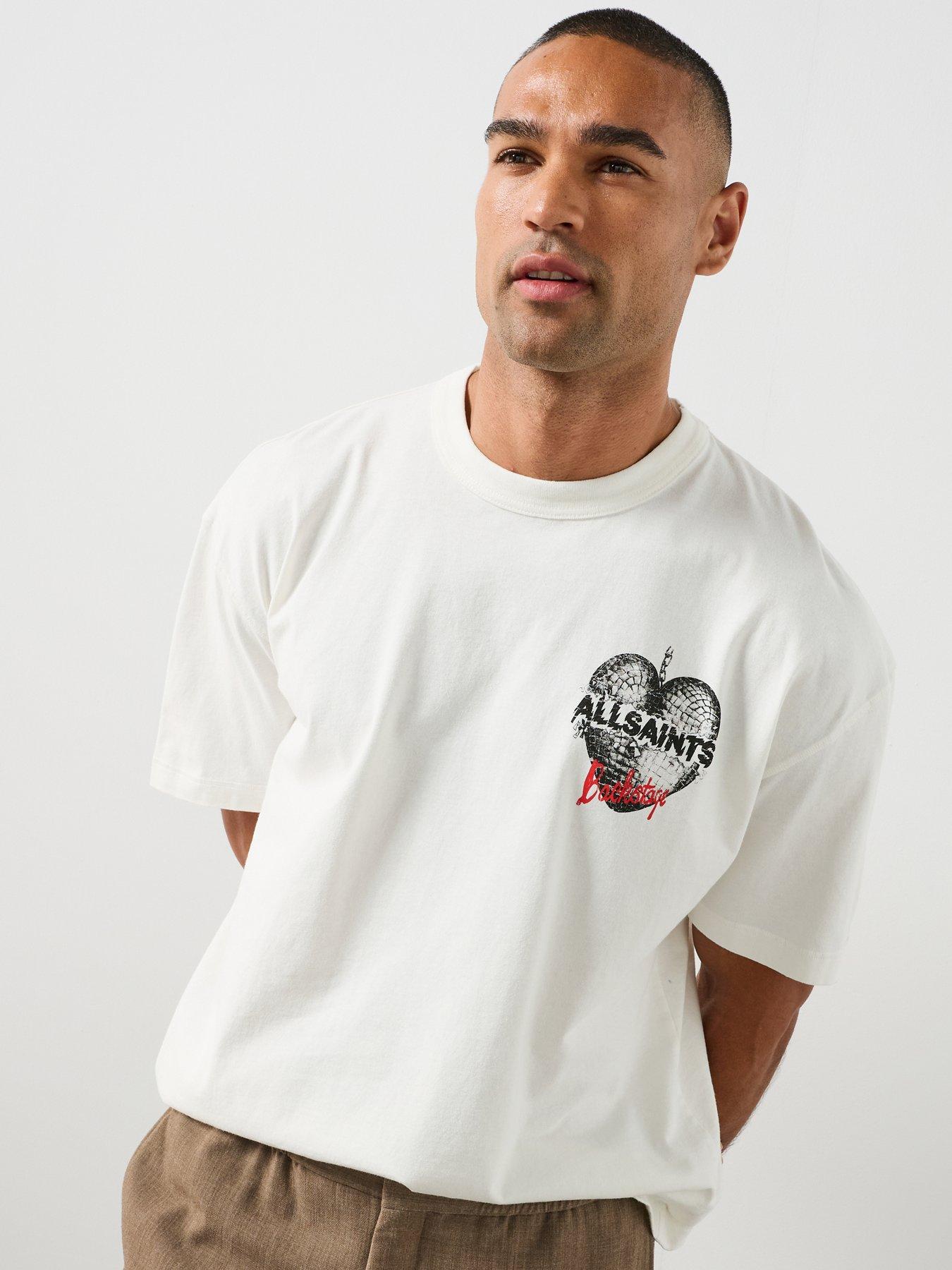Image 2 of 6 of AllSaints Reflect Graphic T-Shirt - White
