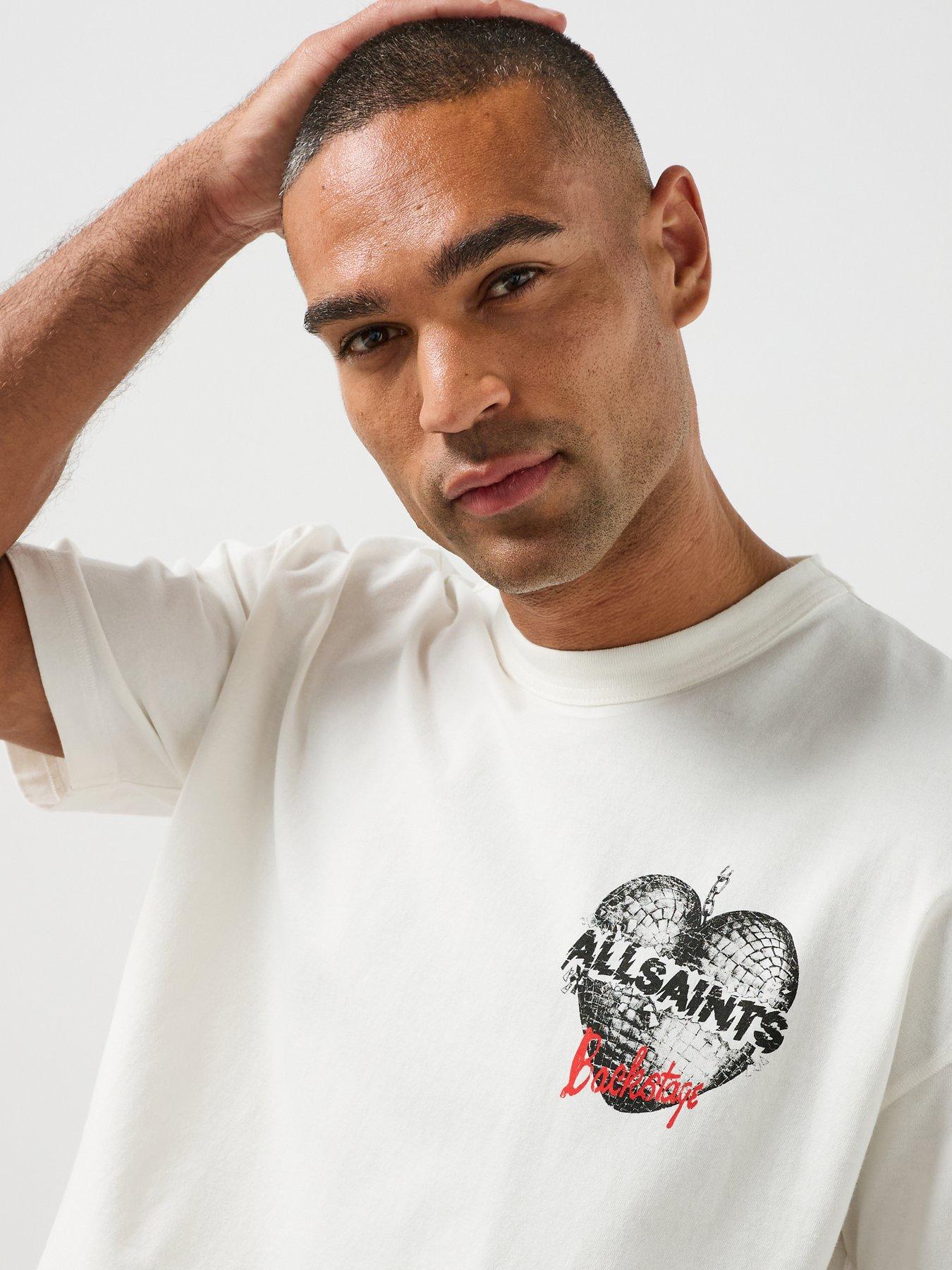 Image 4 of 6 of AllSaints Reflect Graphic T-Shirt - White