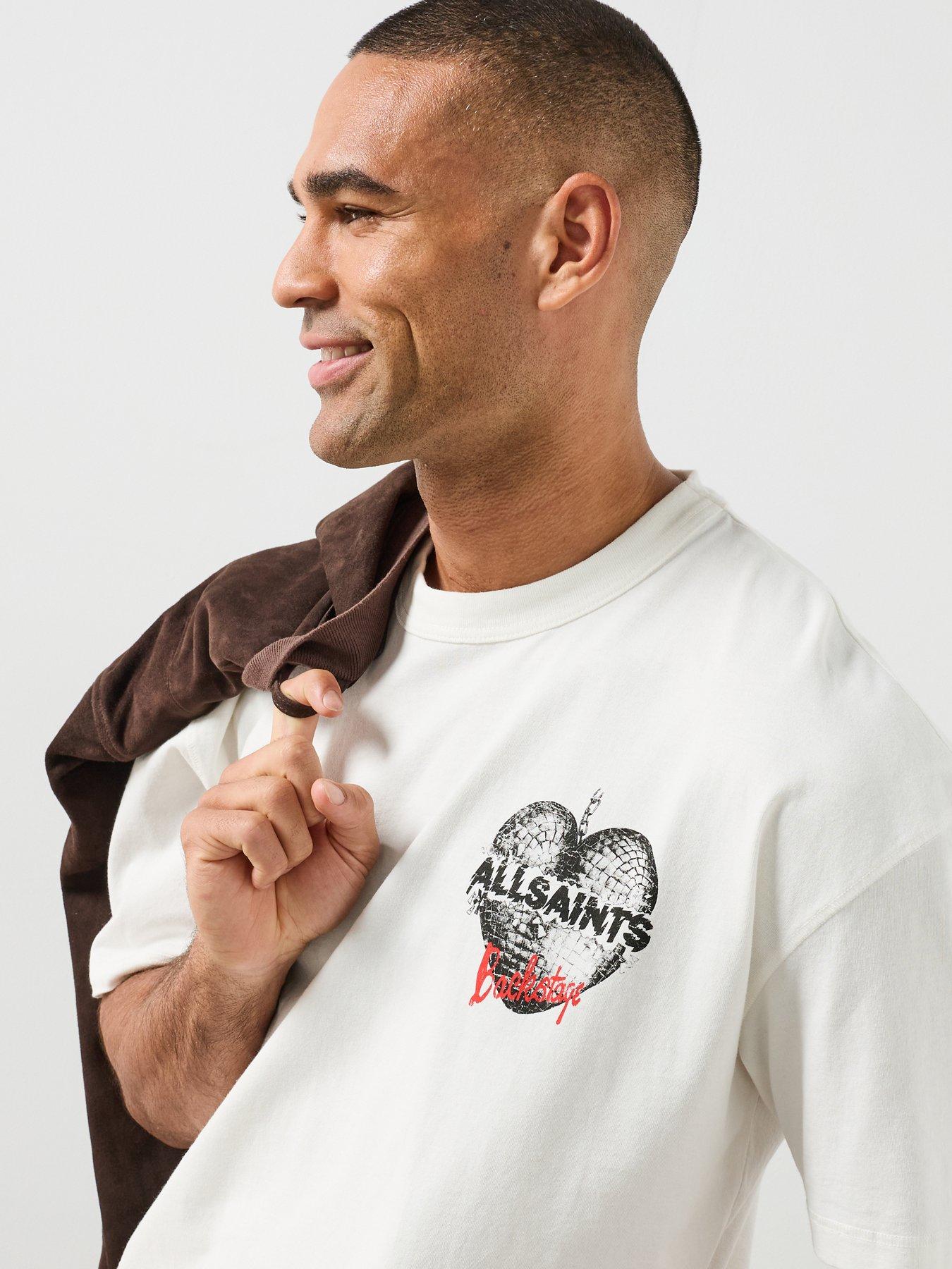 Image 5 of 6 of AllSaints Reflect Graphic T-Shirt - White