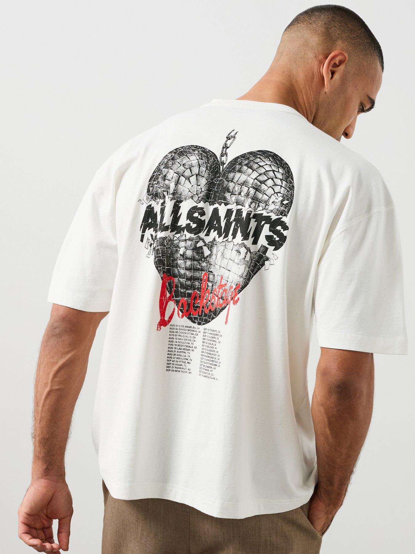Image 6 of 6 of AllSaints Reflect Graphic T-Shirt - White