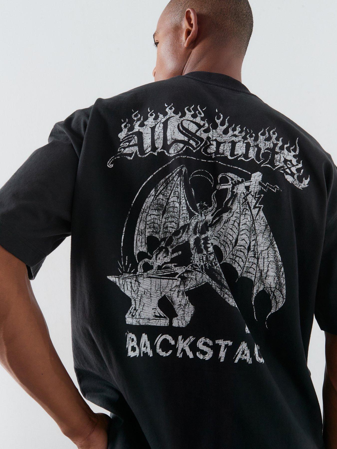 AllSaints Repeat Graphic T-Shirt - Black