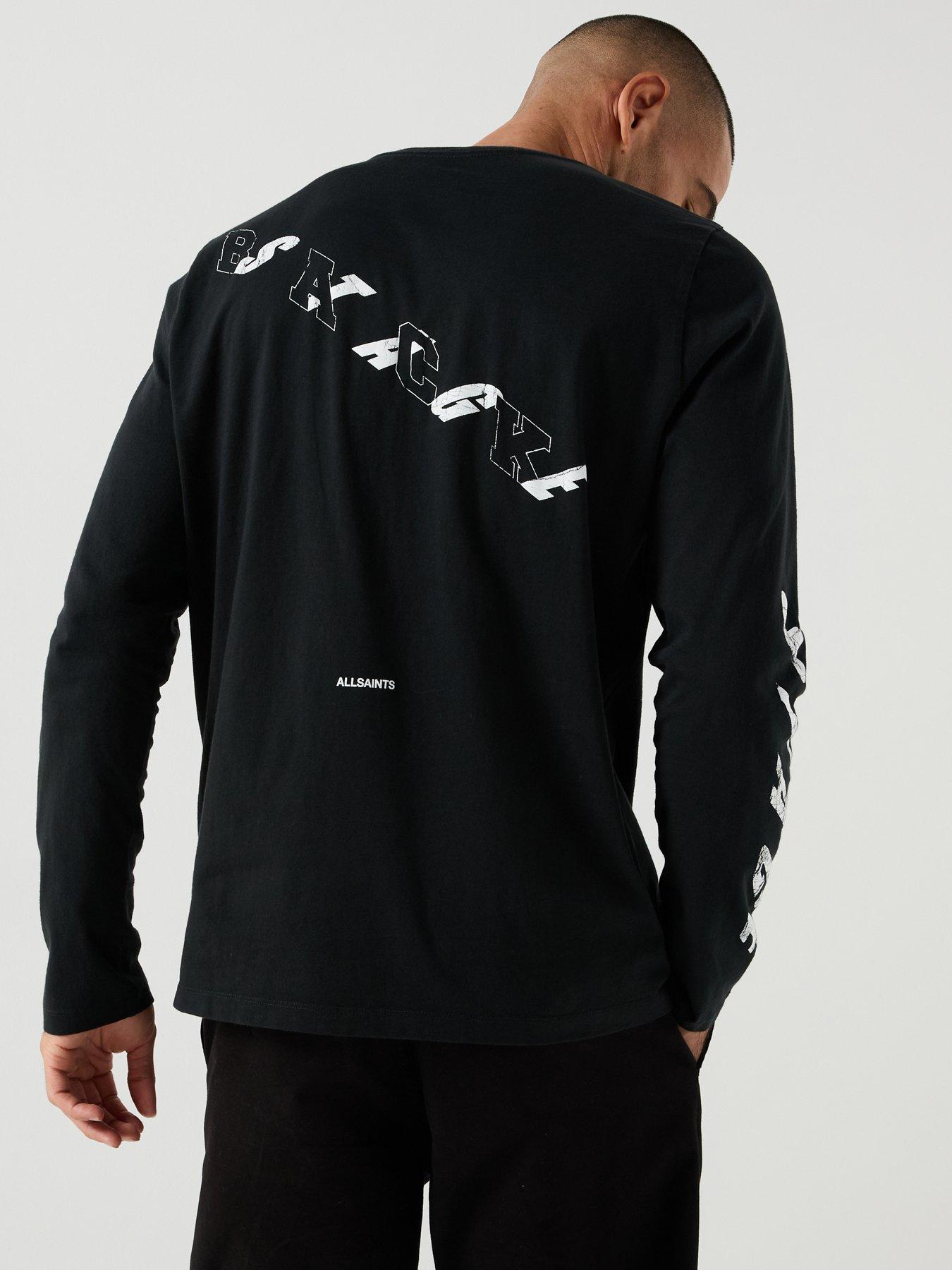 Image 2 of 6 of AllSaints Allsaints Upstaged Long Sleeve T-shirt - Black