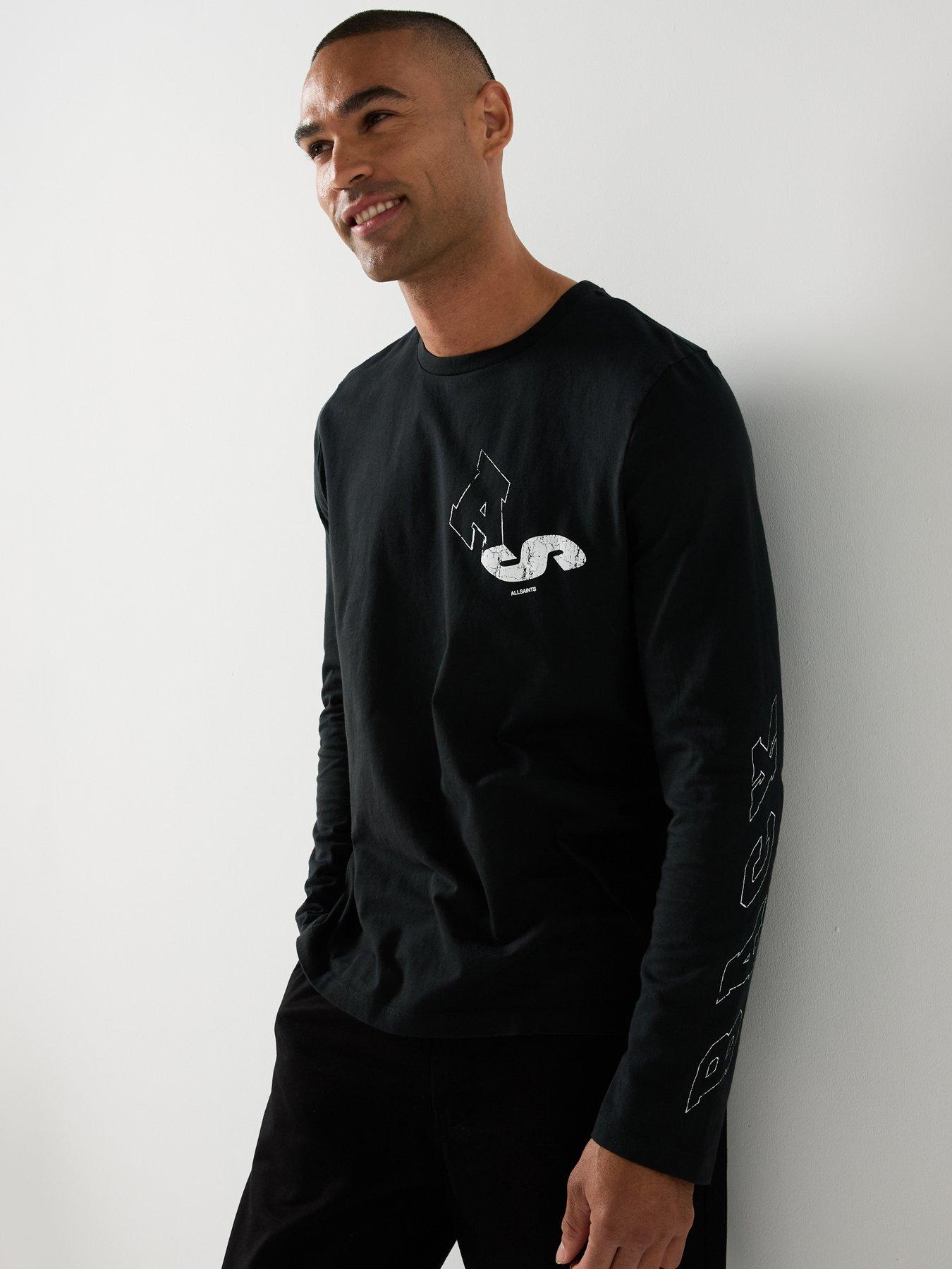 Image 3 of 6 of AllSaints Allsaints Upstaged Long Sleeve T-shirt - Black
