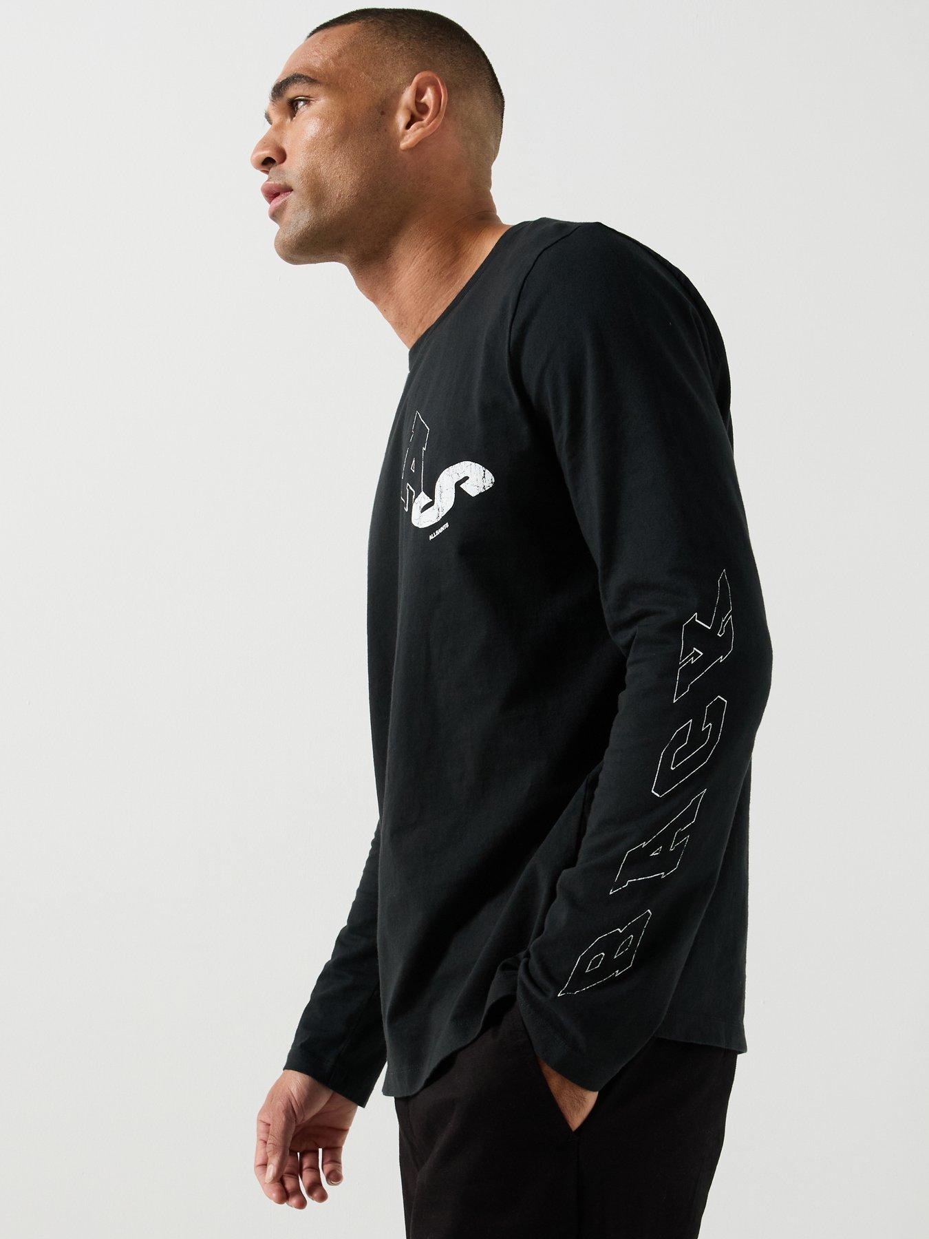 Image 5 of 6 of AllSaints Allsaints Upstaged Long Sleeve T-shirt - Black