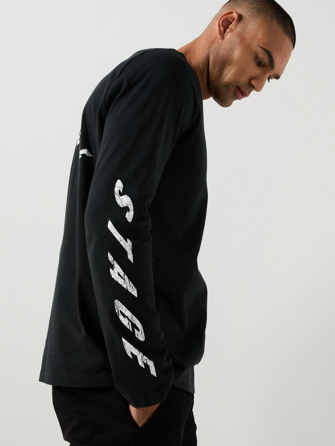 Image 6 of 6 of AllSaints Allsaints Upstaged Long Sleeve T-shirt - Black