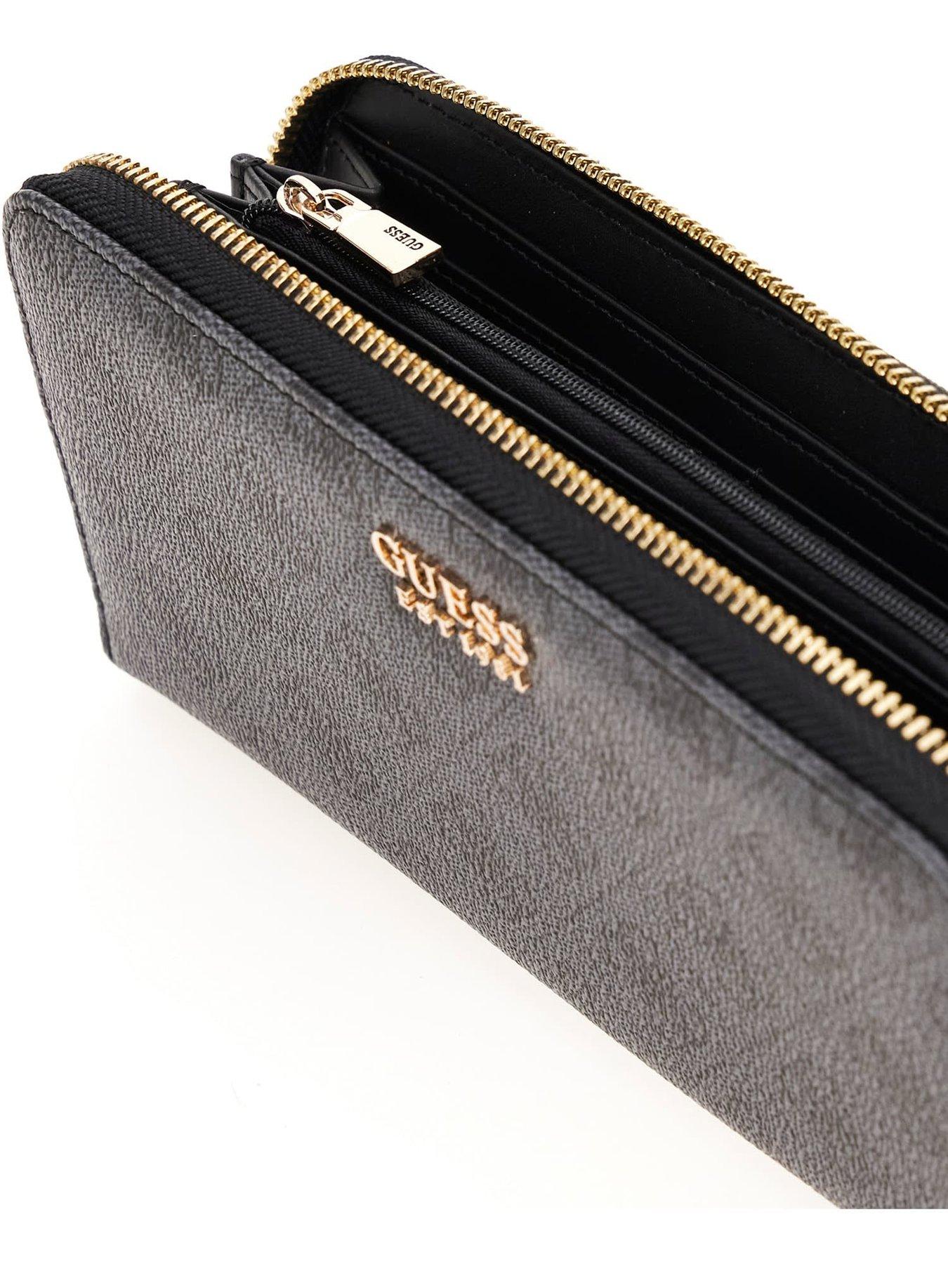 Image 3 of 4 of Guess Brenton Large Zip Around Wallet - Grey