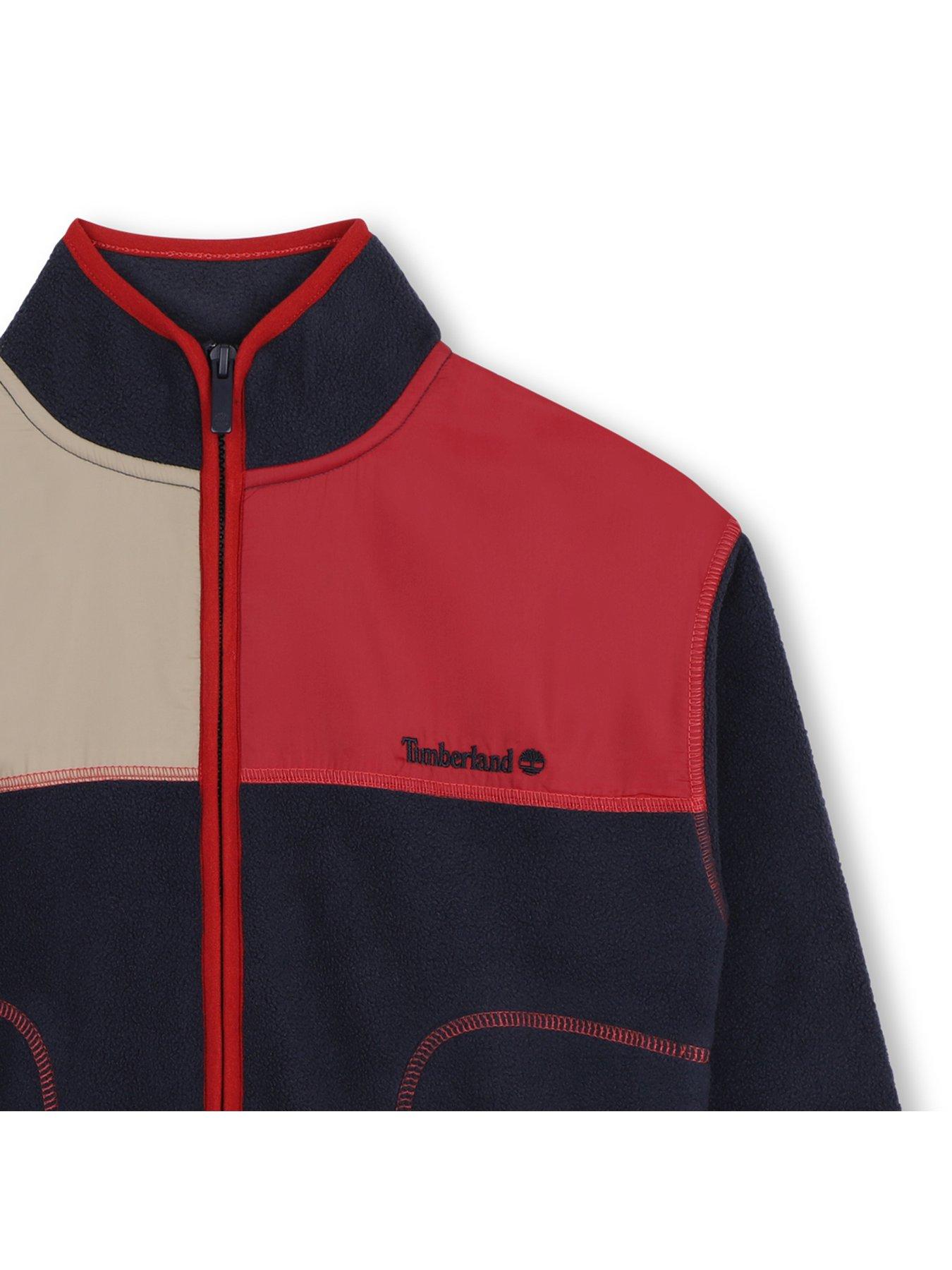 Image 3 of 3 of Timberland Boys Colour Block Fleece Jacket - Navy